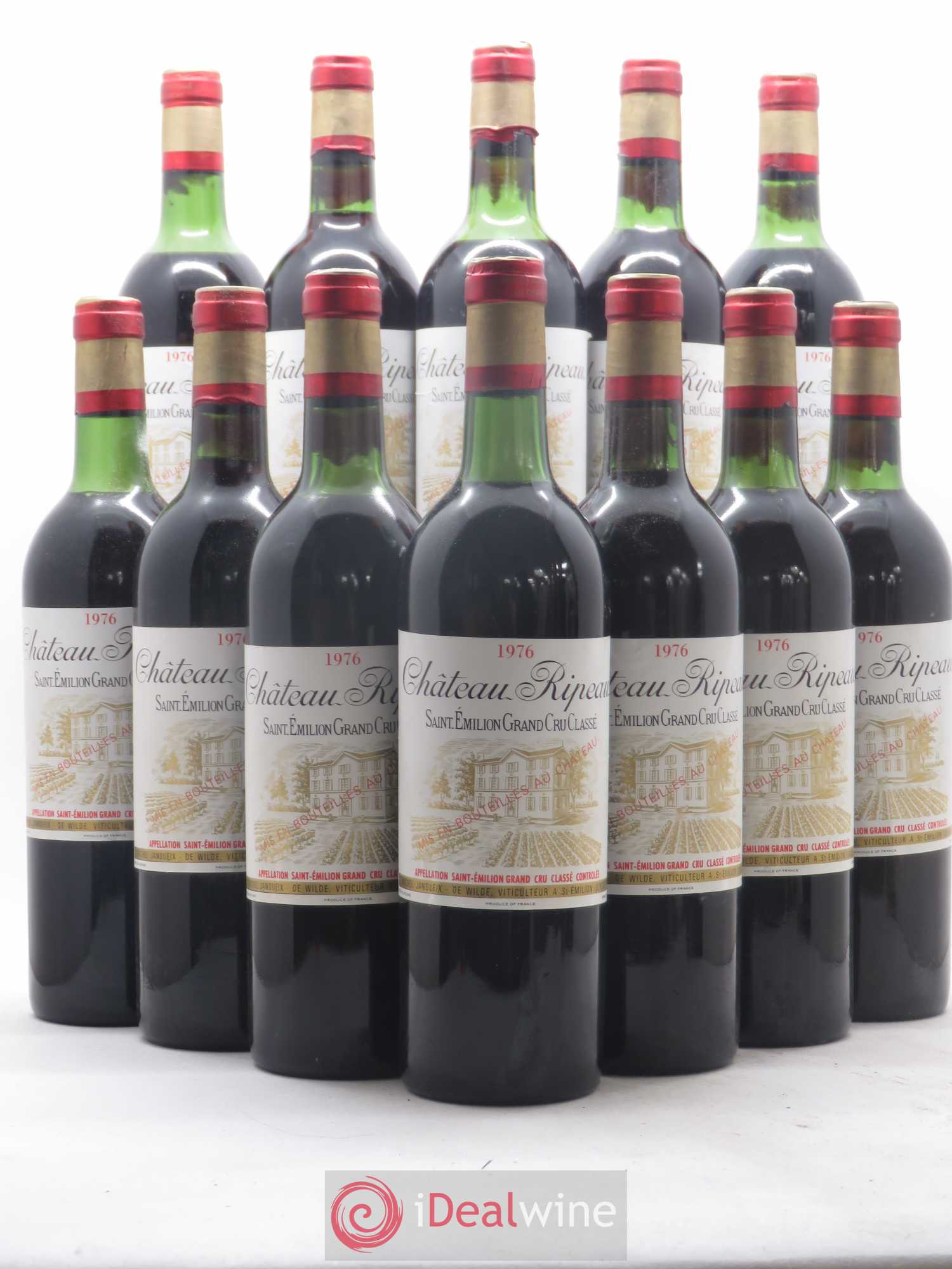 Château Ripeau Grand Cru Classé 1975 - Lot de 12 bouteilles - 0