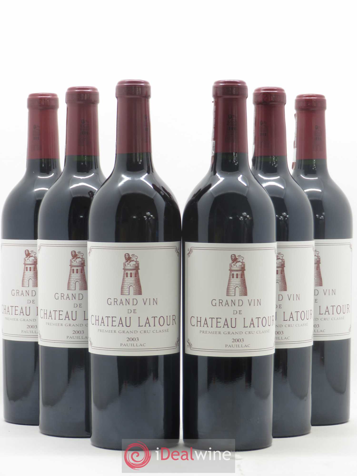 Château Latour 1er Grand Cru Classé 2003 - Lot de 6 bouteilles - 0