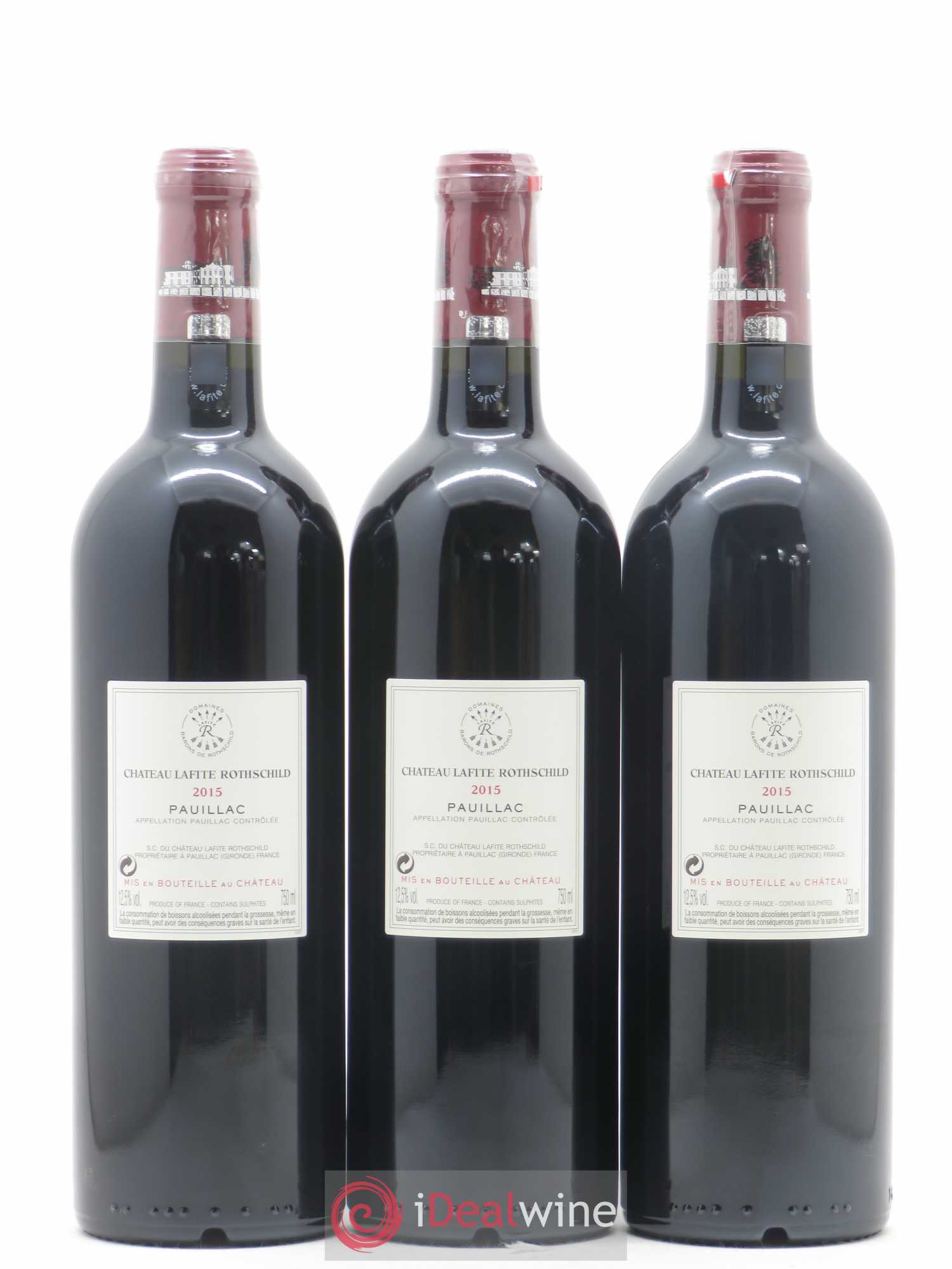 Château Lafite Rothschild 1er Grand Cru Classé 2015 - Lot de 3 bouteilles - 1