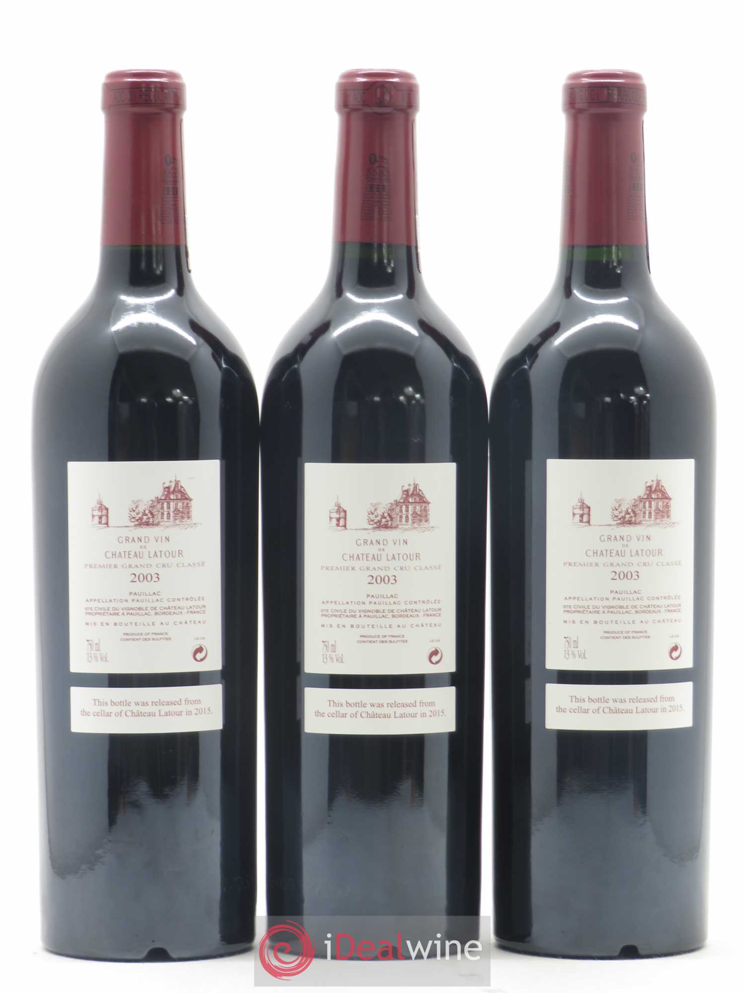 Château Latour 1er Grand Cru Classé 2003 - Lot de 6 bouteilles - 2