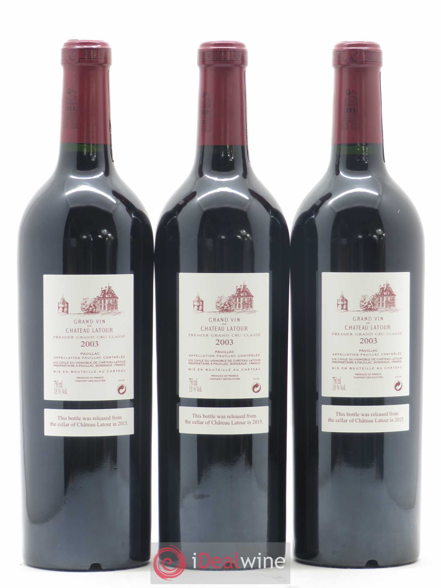 Château Latour 1er Grand Cru Classé 2003 - Lot de 6 bouteilles - 4