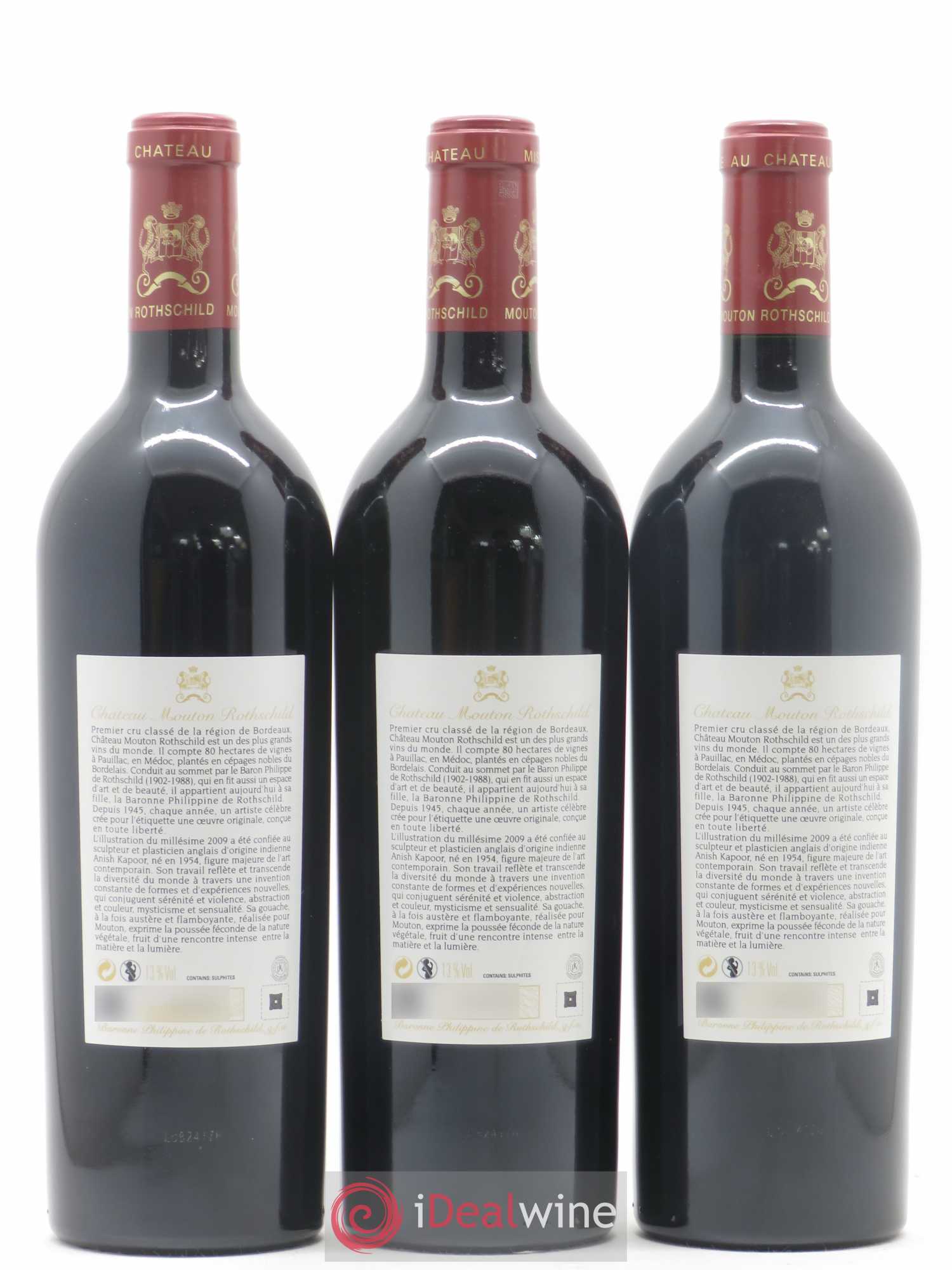 Château Mouton Rothschild 1er Grand Cru Classé 2009 - Lot de 6 bouteilles - 2