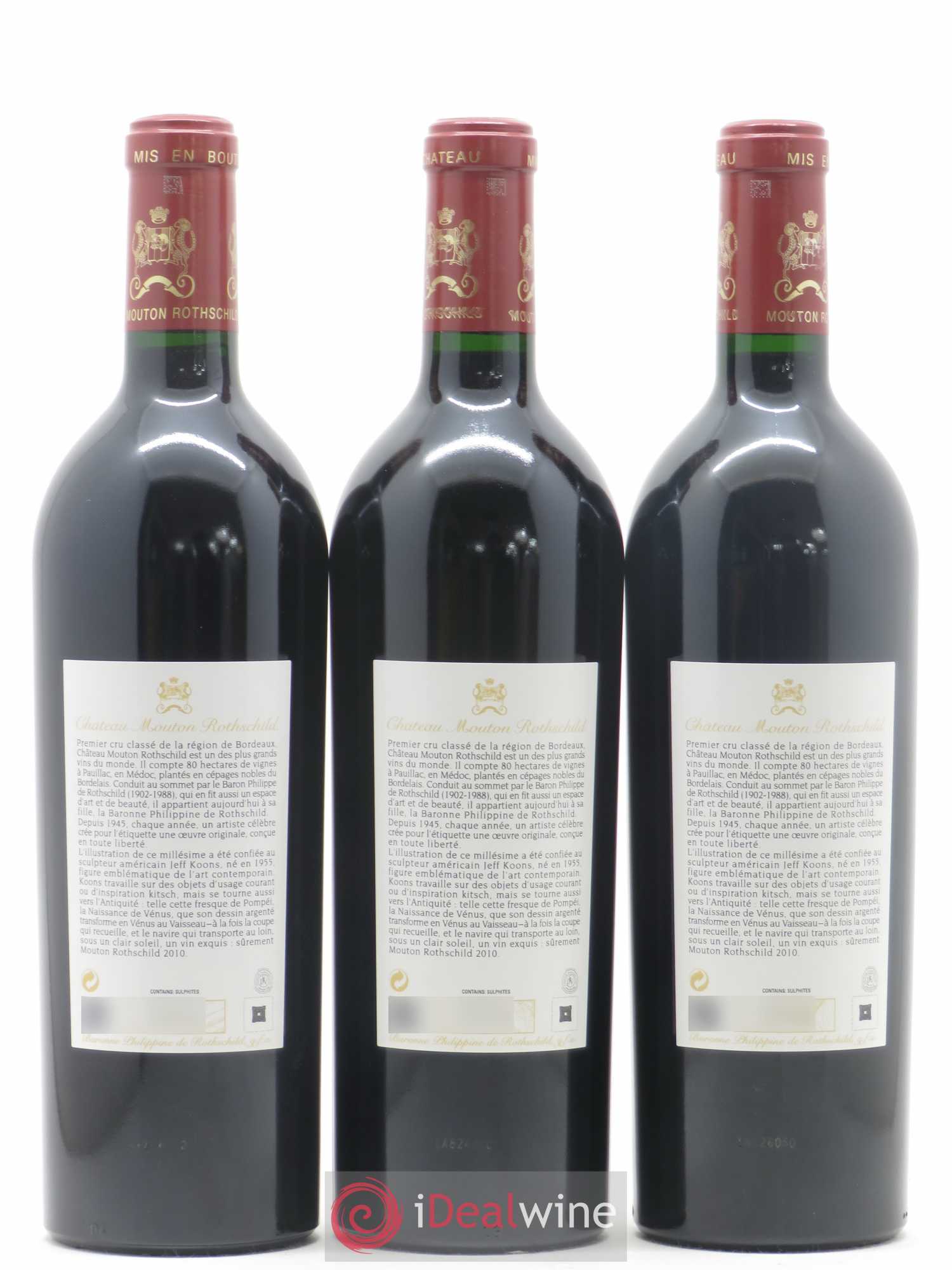 Château Mouton Rothschild 1er Grand Cru Classé 2010 - Lot de 6 bouteilles - 2