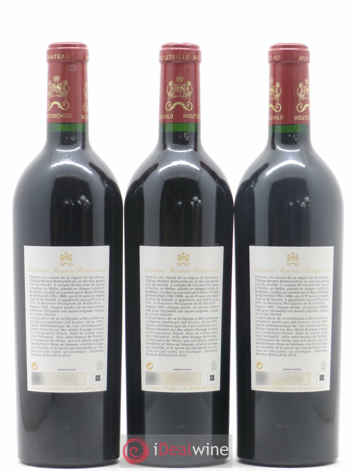 Château Mouton Rothschild 1er Grand Cru Classé 2010 - Lot de 6 bouteilles - 4