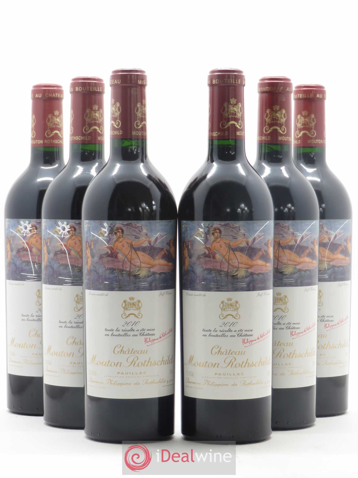 Château Mouton Rothschild 1er Grand Cru Classé 2010 - Lot de 6 bouteilles - 0