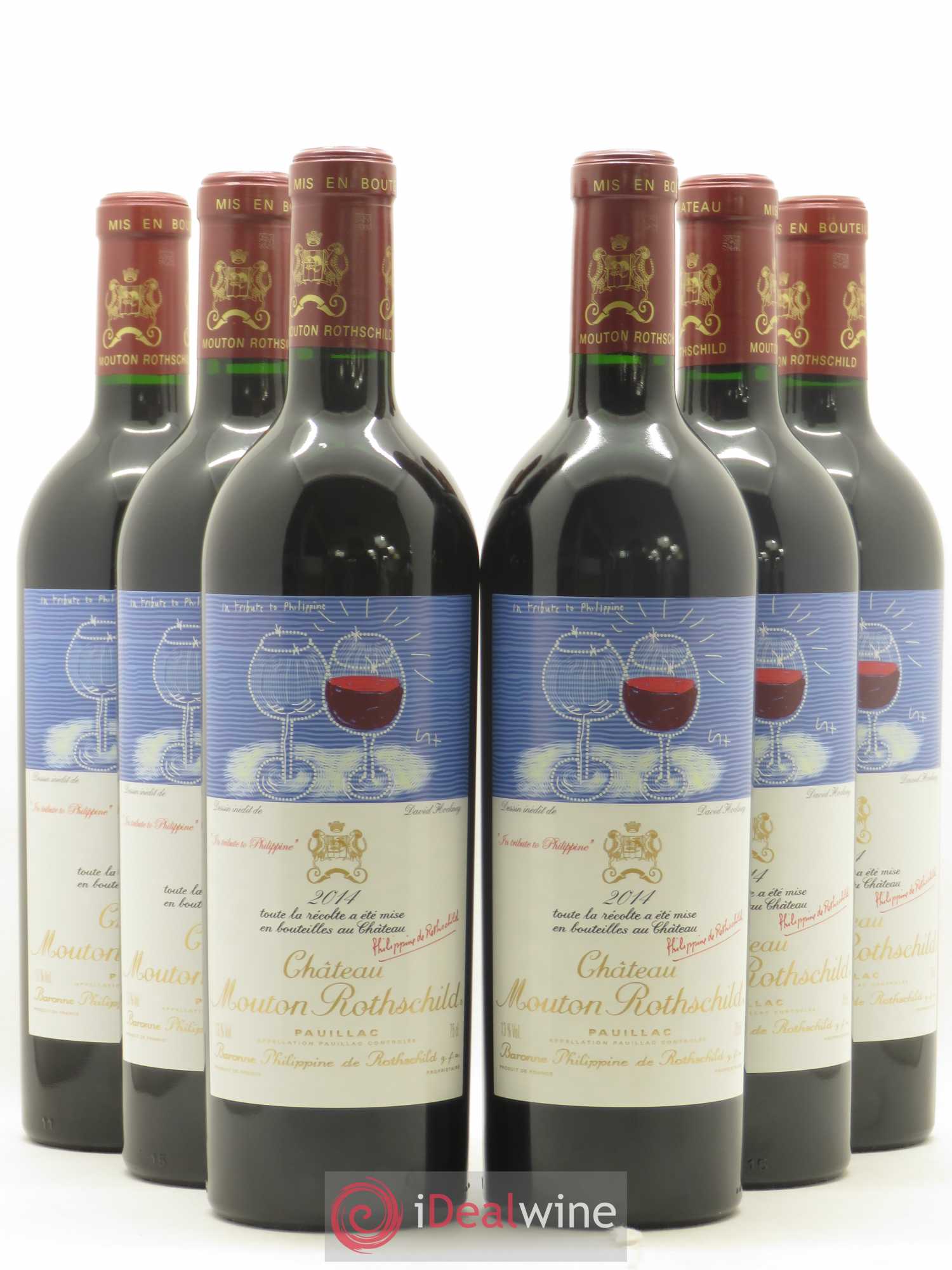 Château Mouton Rothschild 1er Grand Cru Classé 2014 - Lot de 6 bouteilles - 0