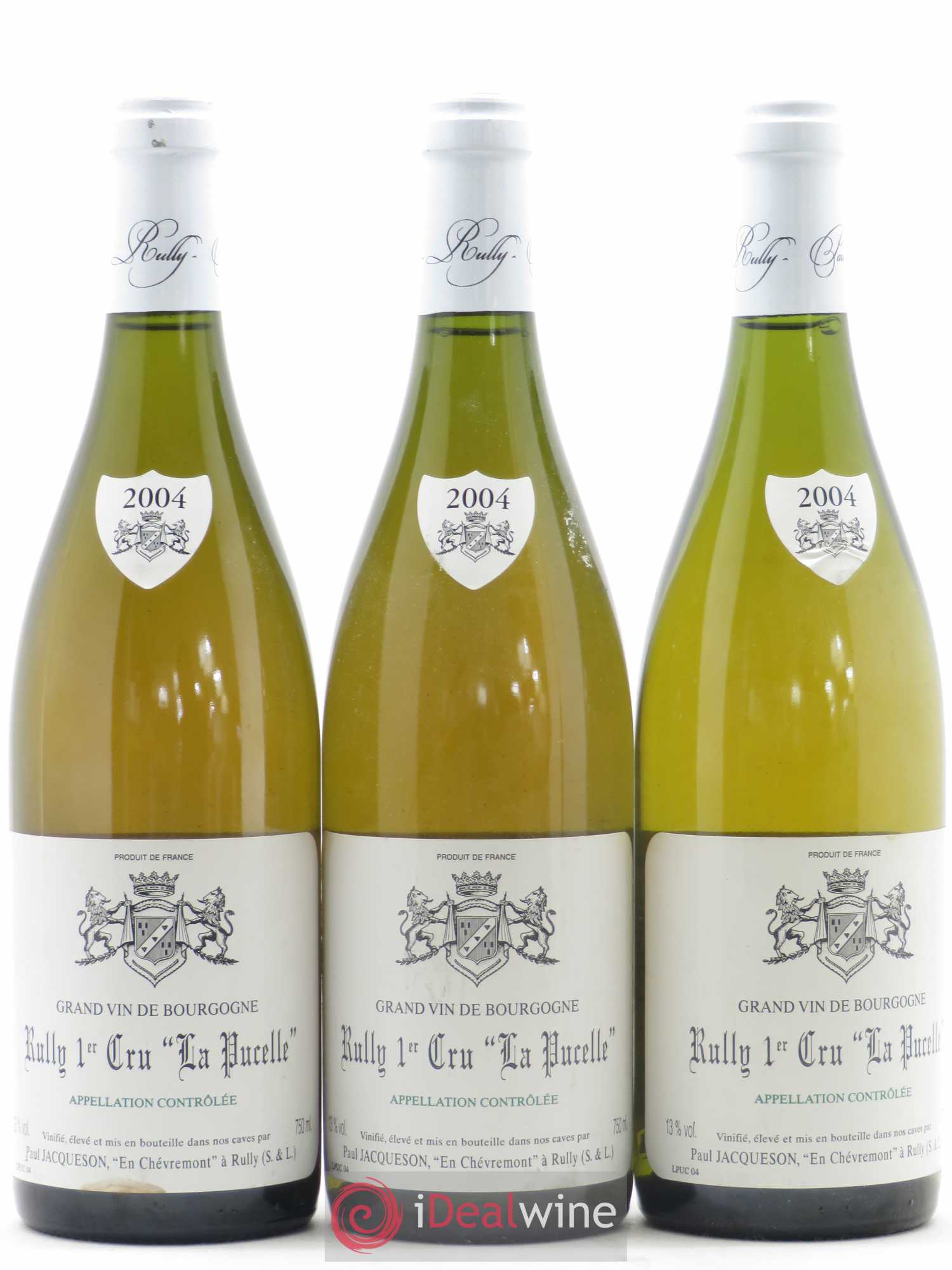 Rully 1er Cru La Pucelle Jacquesson 2004 - Posten von 3 Flaschen - 0