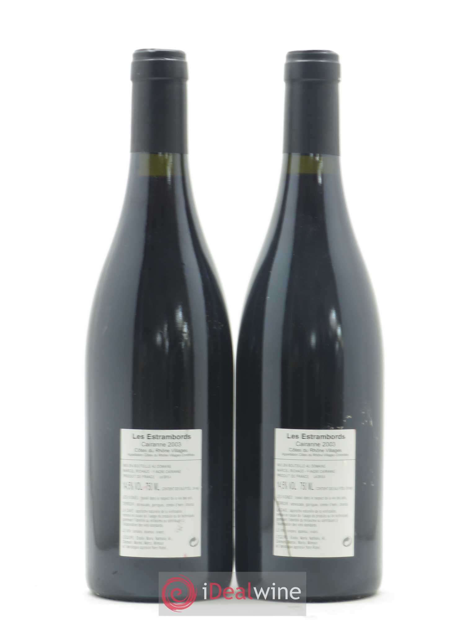 Cairanne Les Estrambords Marcel Richaud 2003 - Lot de 2 bouteilles - 1