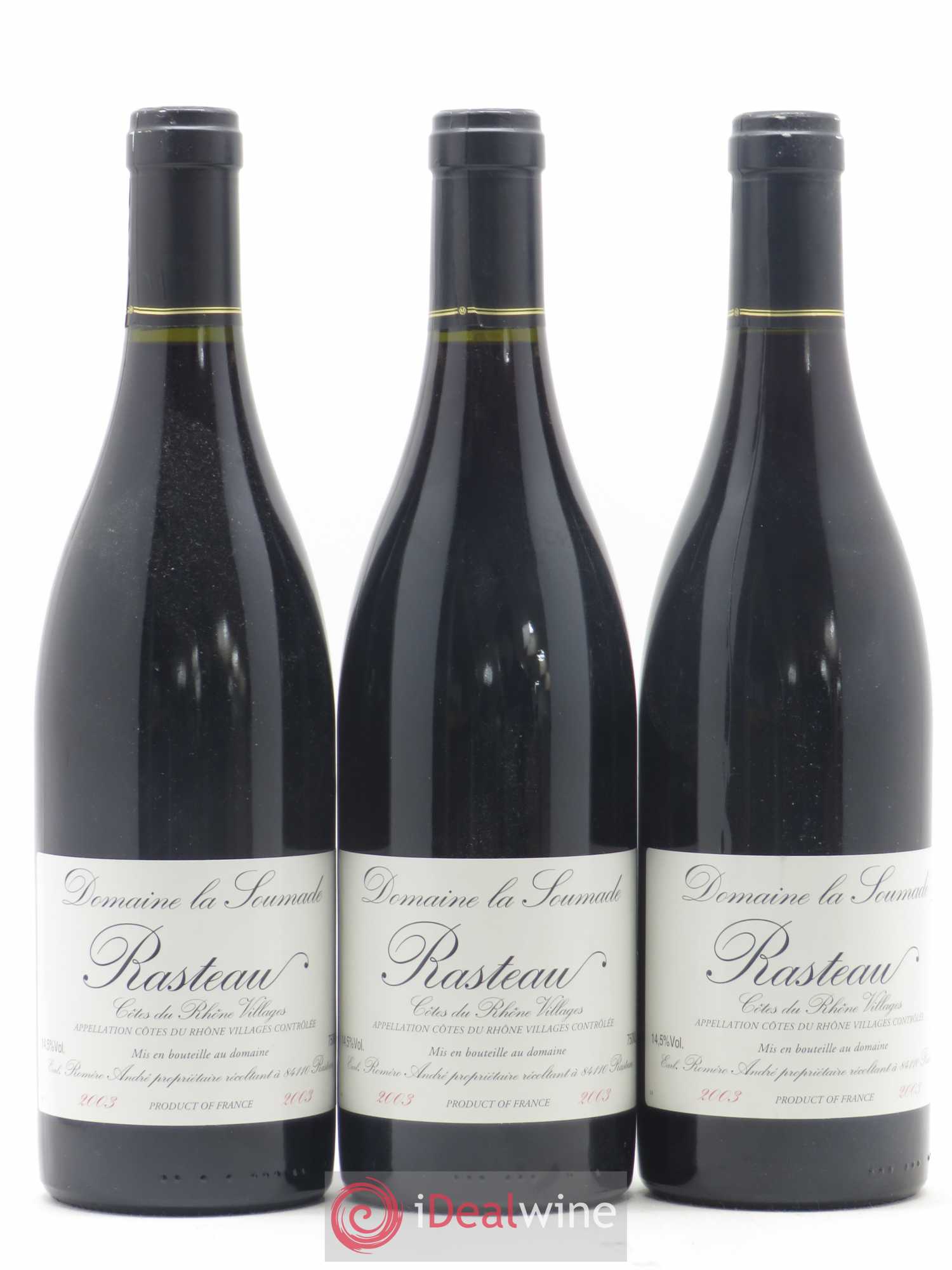 Rasteau La Soumade (Domaine) 2003 - Lot of 6 bottles - 1