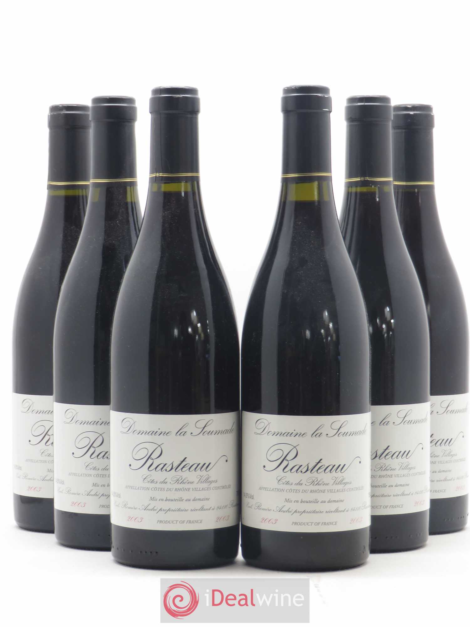 Rasteau La Soumade (Domaine) 2003 - Lot of 6 bottles - 0
