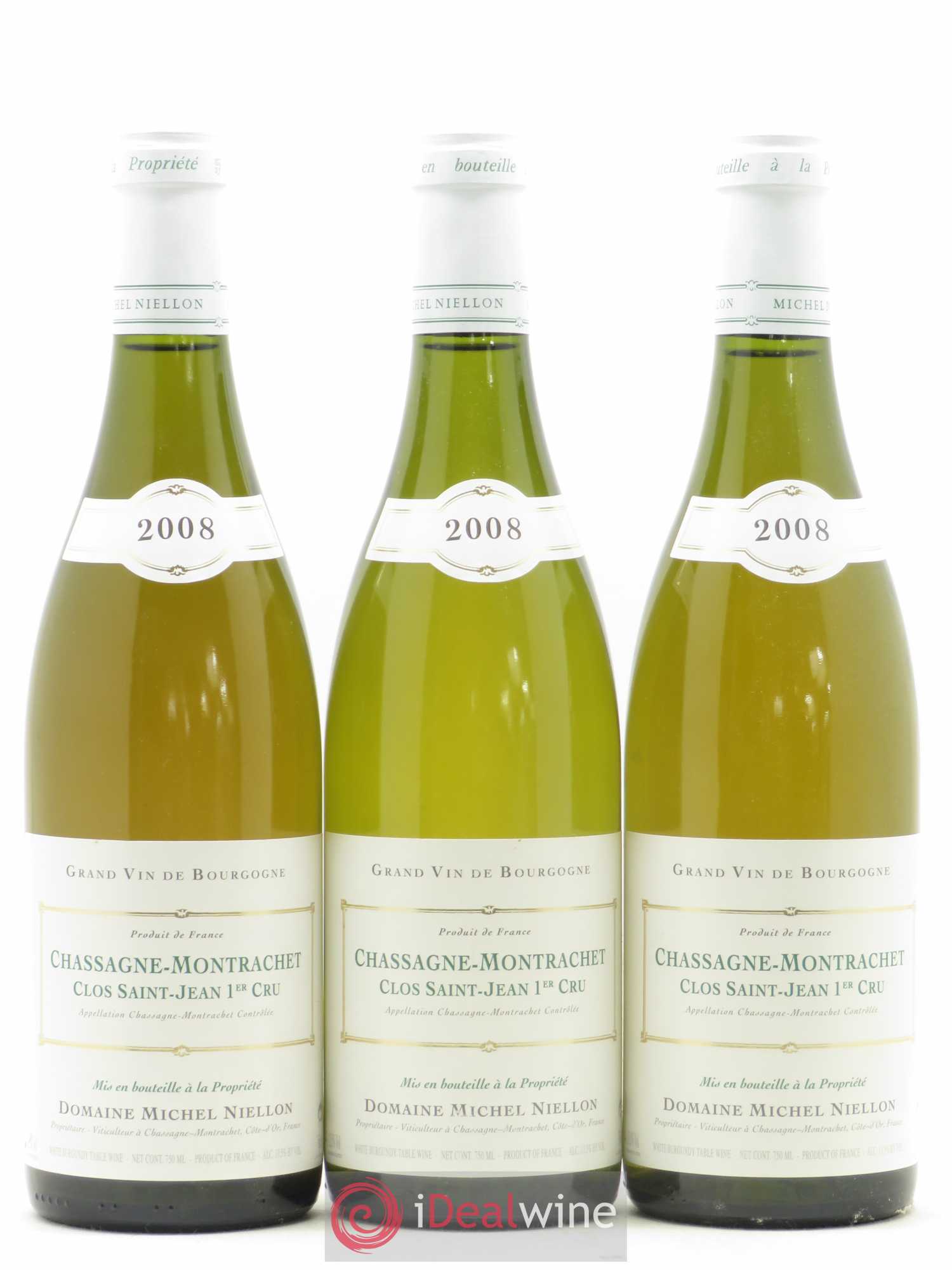 Chassagne-Montrachet 1er Cru Clos Saint-Jean Michel Niellon (Domaine) 2008 - Lot de 3 bouteilles - 0