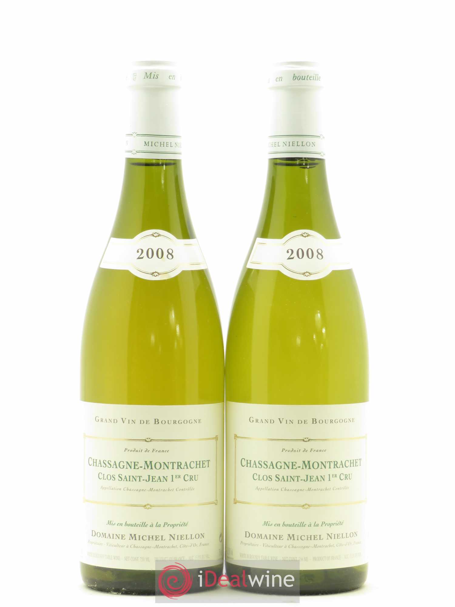 Chassagne-Montrachet 1er Cru Clos Saint-Jean Michel Niellon (Domaine) 2008 - Lot de 2 bouteilles - 0