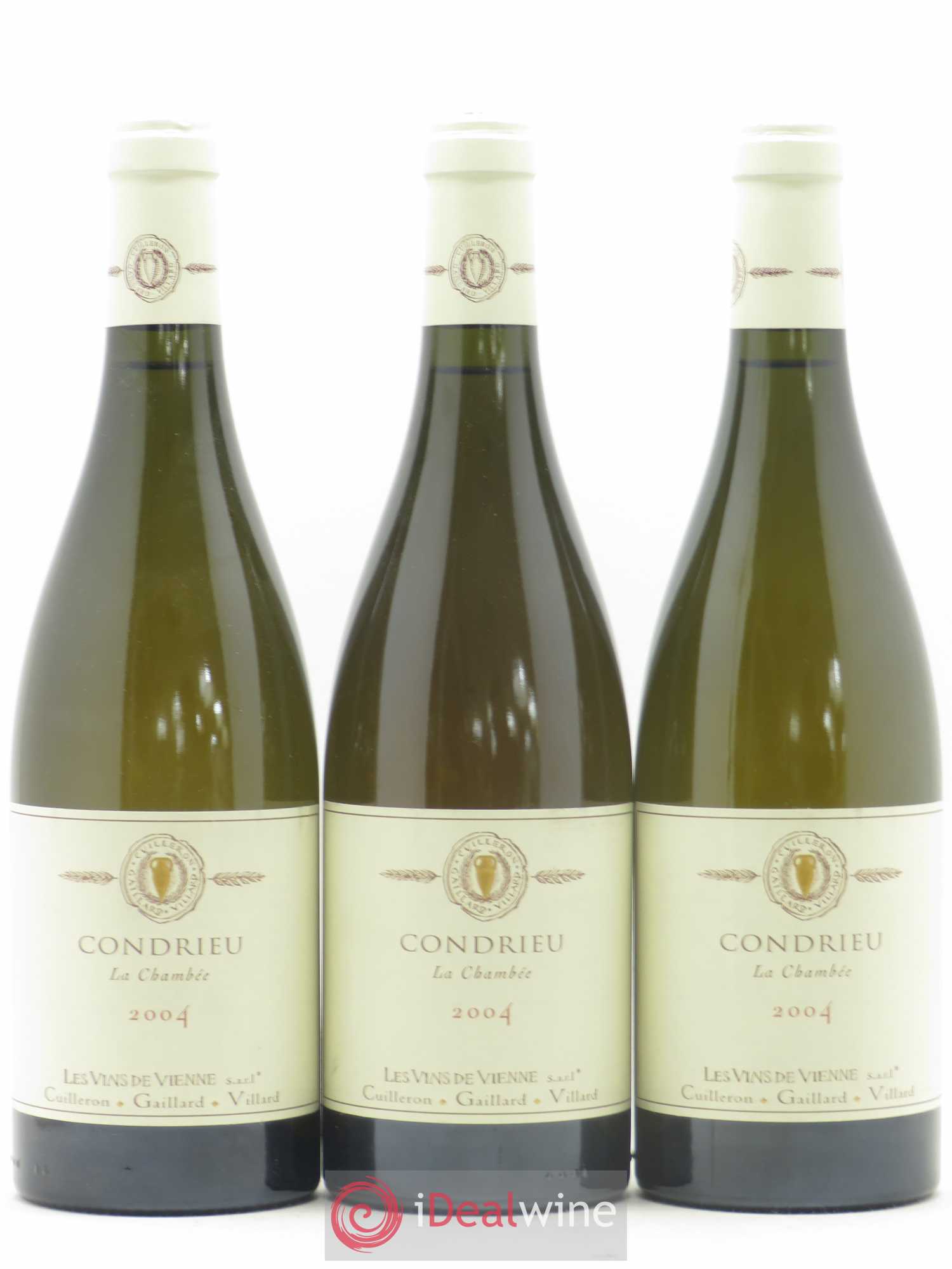 Condrieu Vins de Vienne La Chambée Cuilleron Gaillard Villard 2004 - Posten von 3 Flaschen - 0