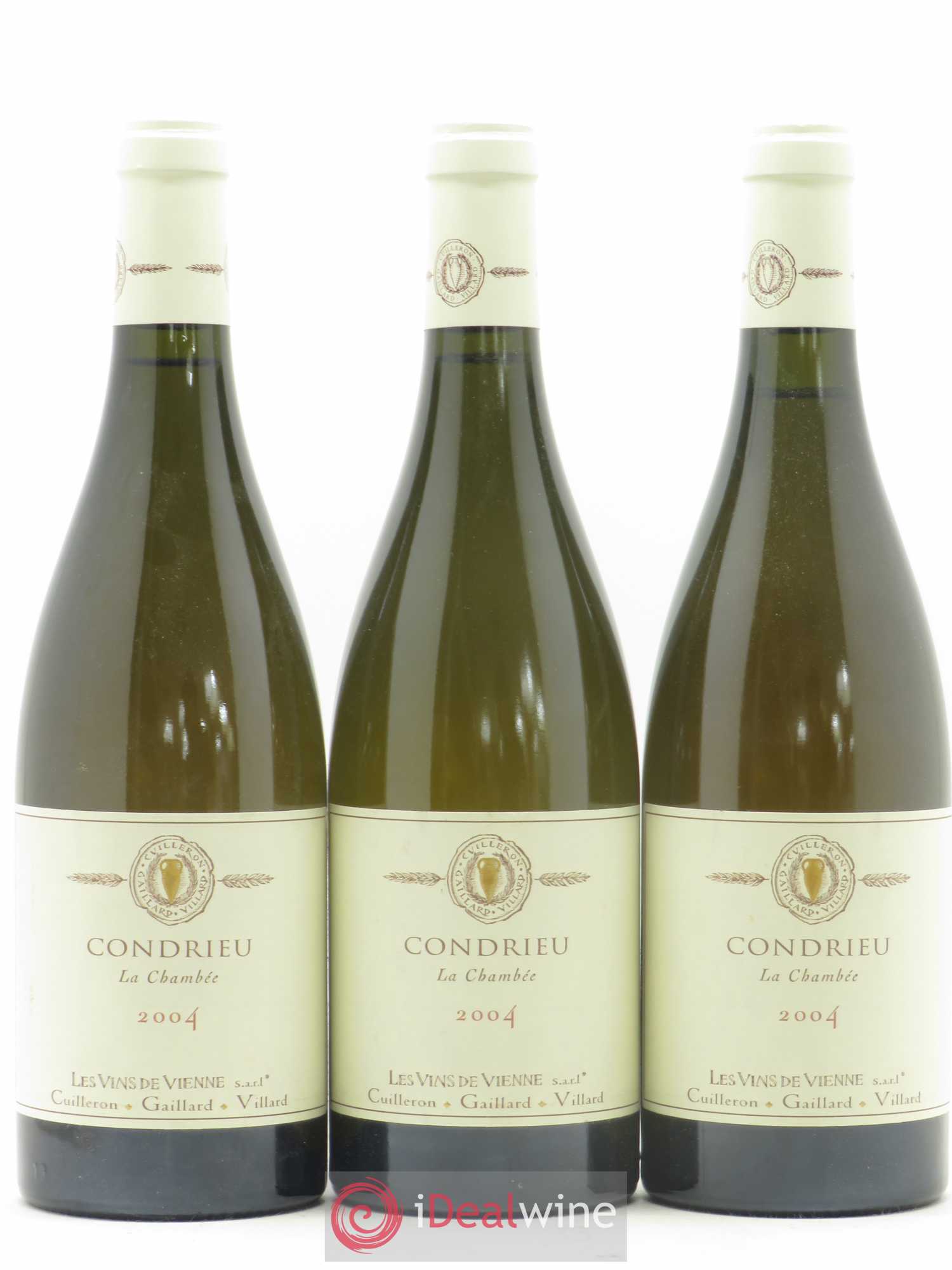 Condrieu Vins de Vienne La Chambée Cuilleron Gaillard Villard 2004 - Posten von 3 Flaschen - 0