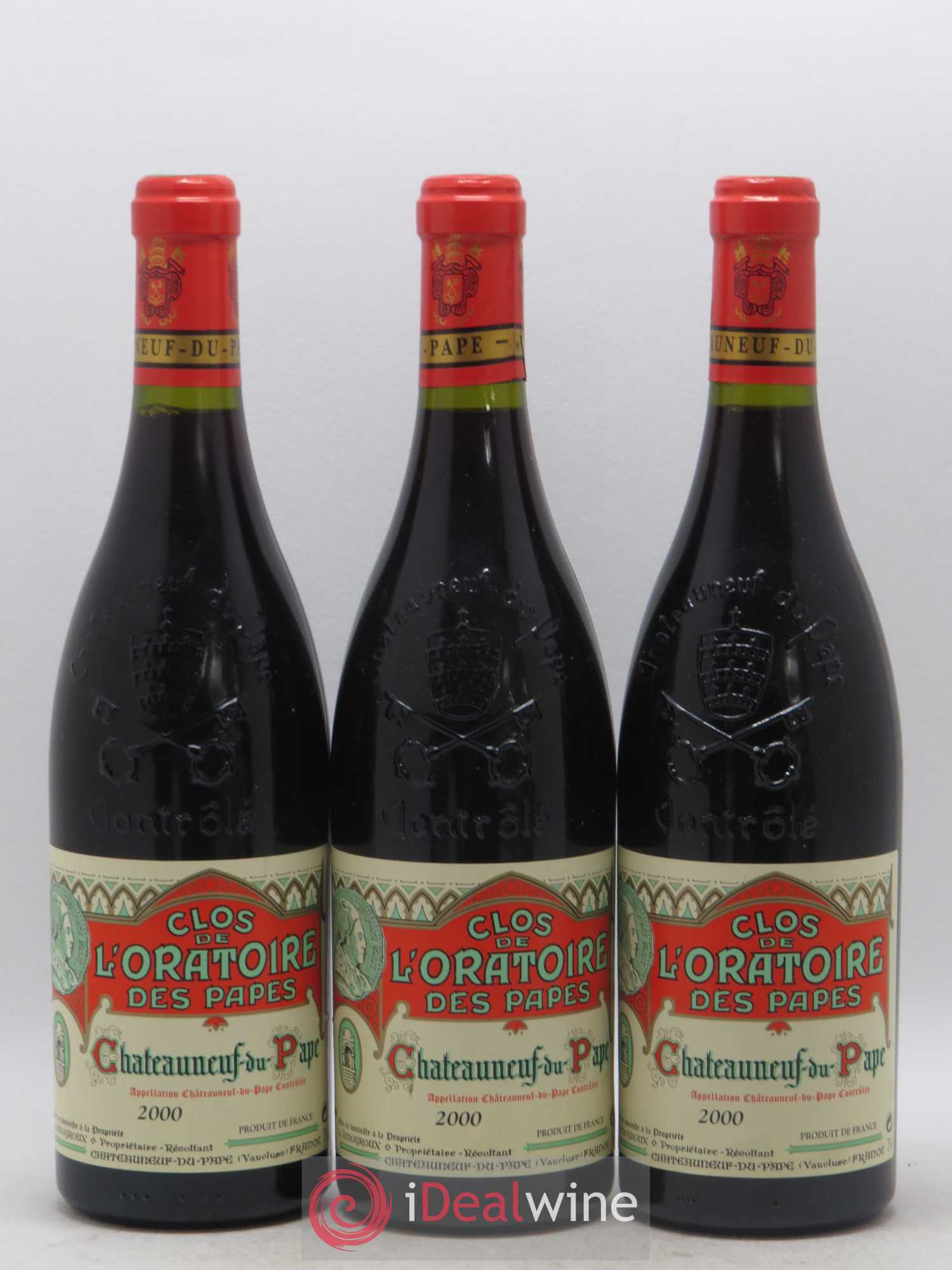 Châteauneuf-du-Pape Clos de l'Oratoire des Papes 2000 - Lot de 3 bouteilles - 0