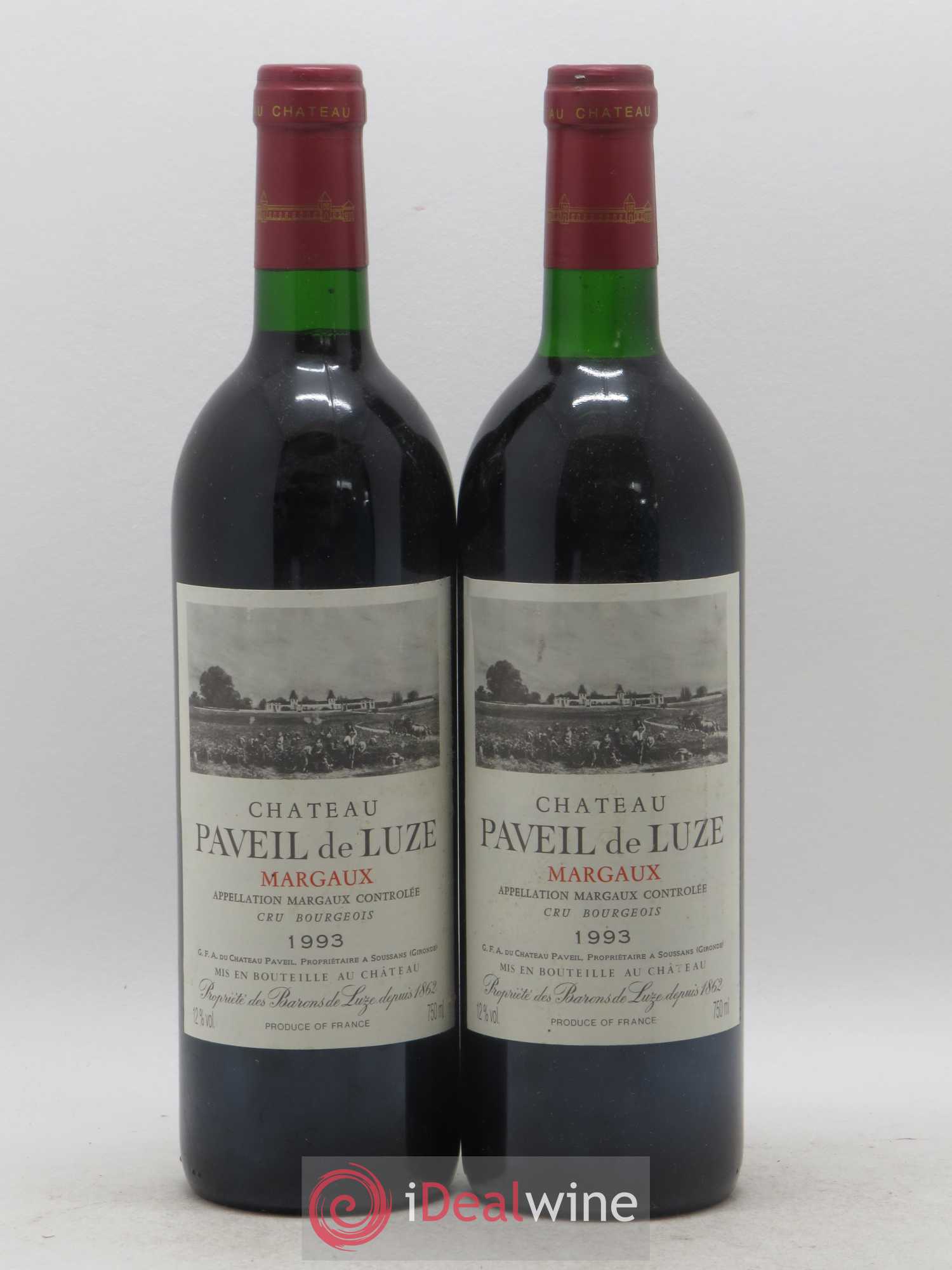 Château Paveil de Luze Cru Bourgeois 1993 - Lot de 2 bouteilles - 0