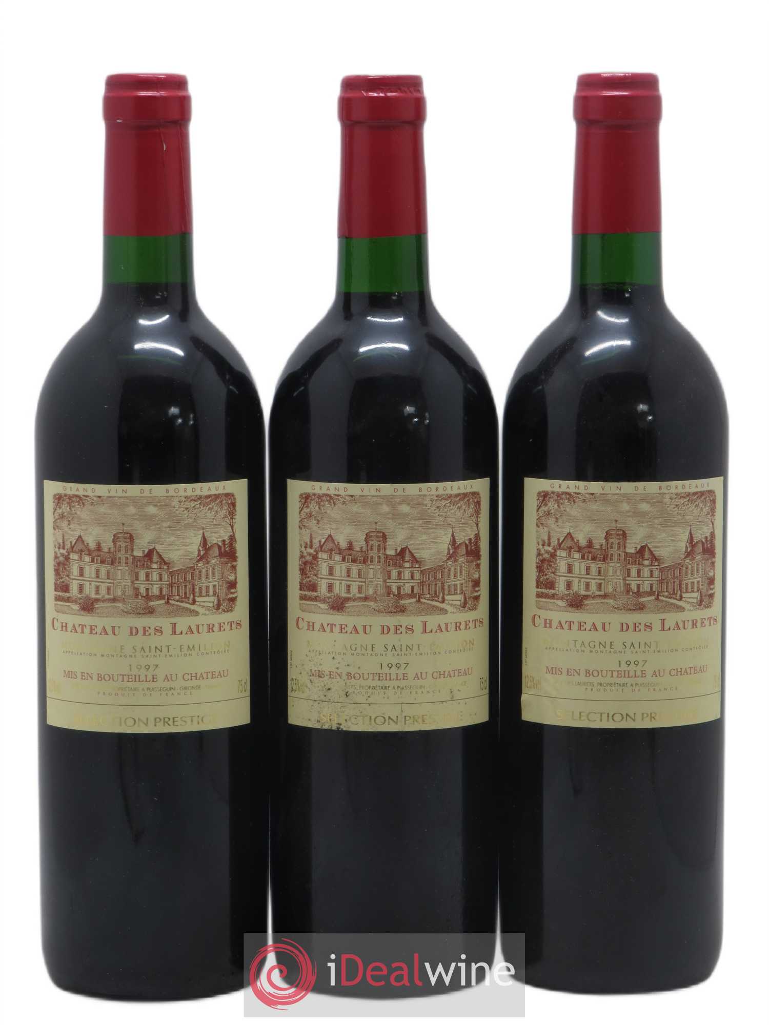 Château des Laurets 1997 - Lot de 3 bouteilles - 0