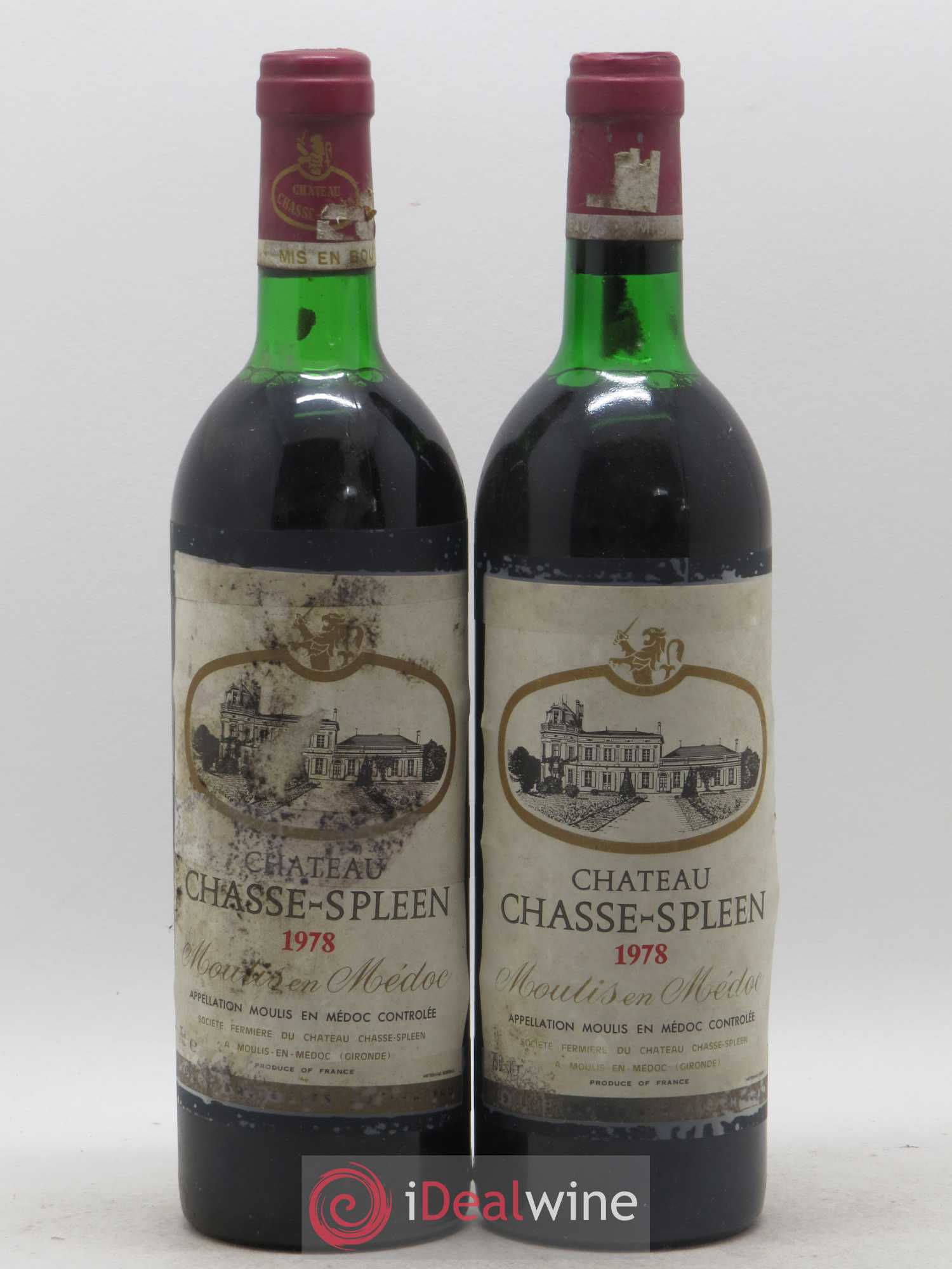 Château Chasse Spleen 1978 - Lot de 2 bouteilles - 0