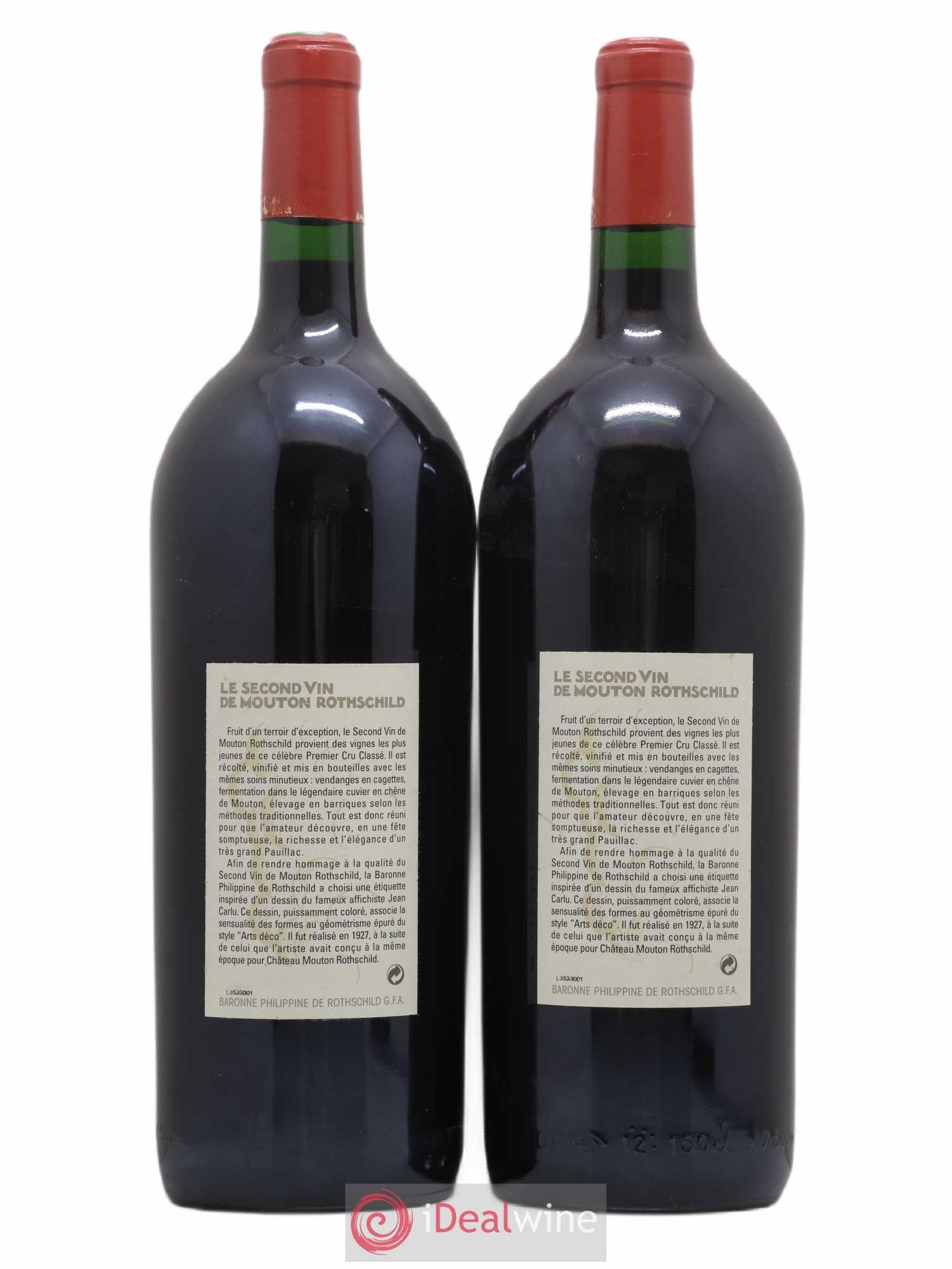 Petit Mouton Second Vin 1993 - Lot de 2 magnums - 1
