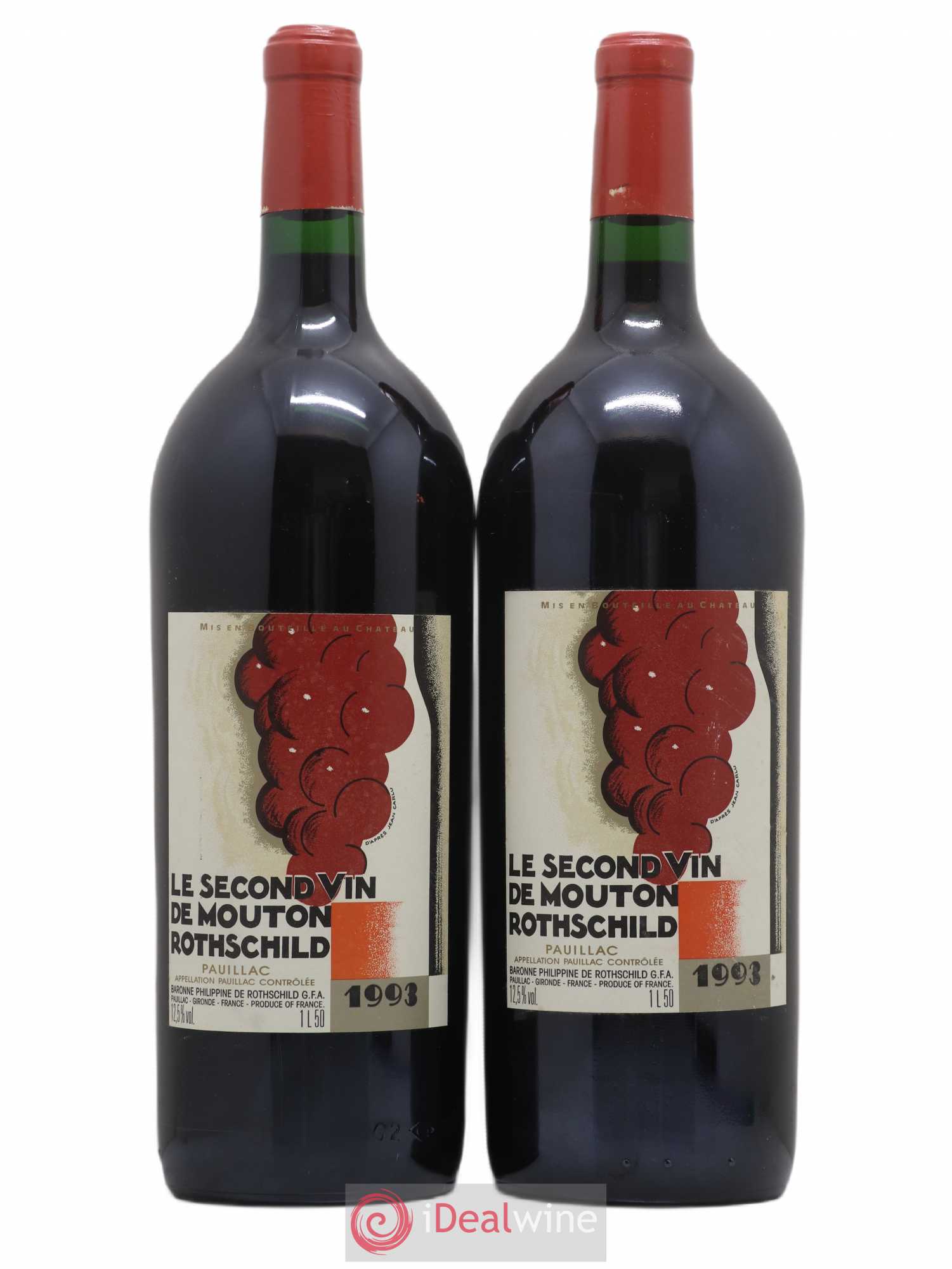 Petit Mouton Second Vin 1993 - Lot de 2 magnums - 0