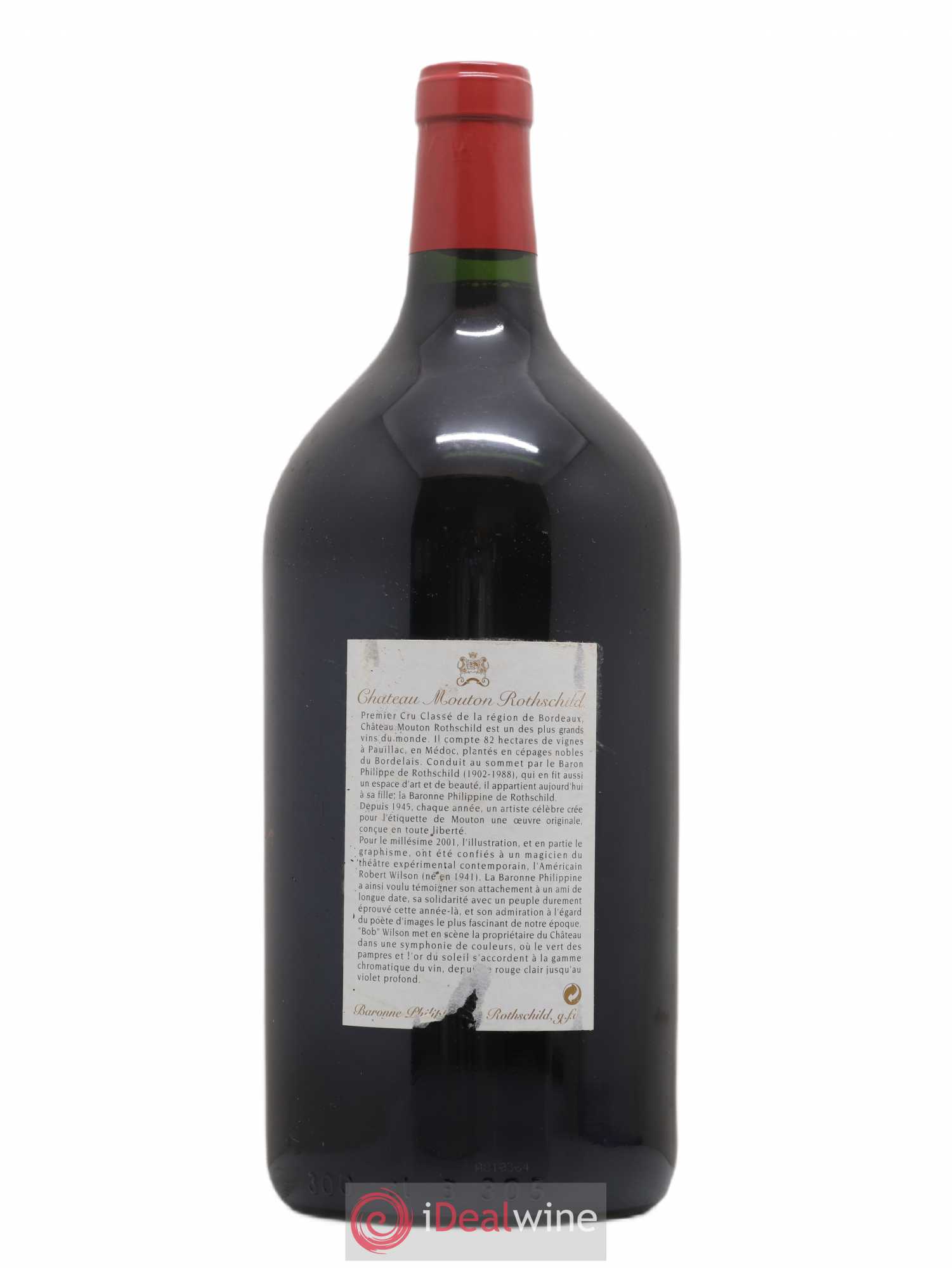 Château Mouton Rothschild 1er Grand Cru Classé 2001 - Lot de 1 double magnum - 1