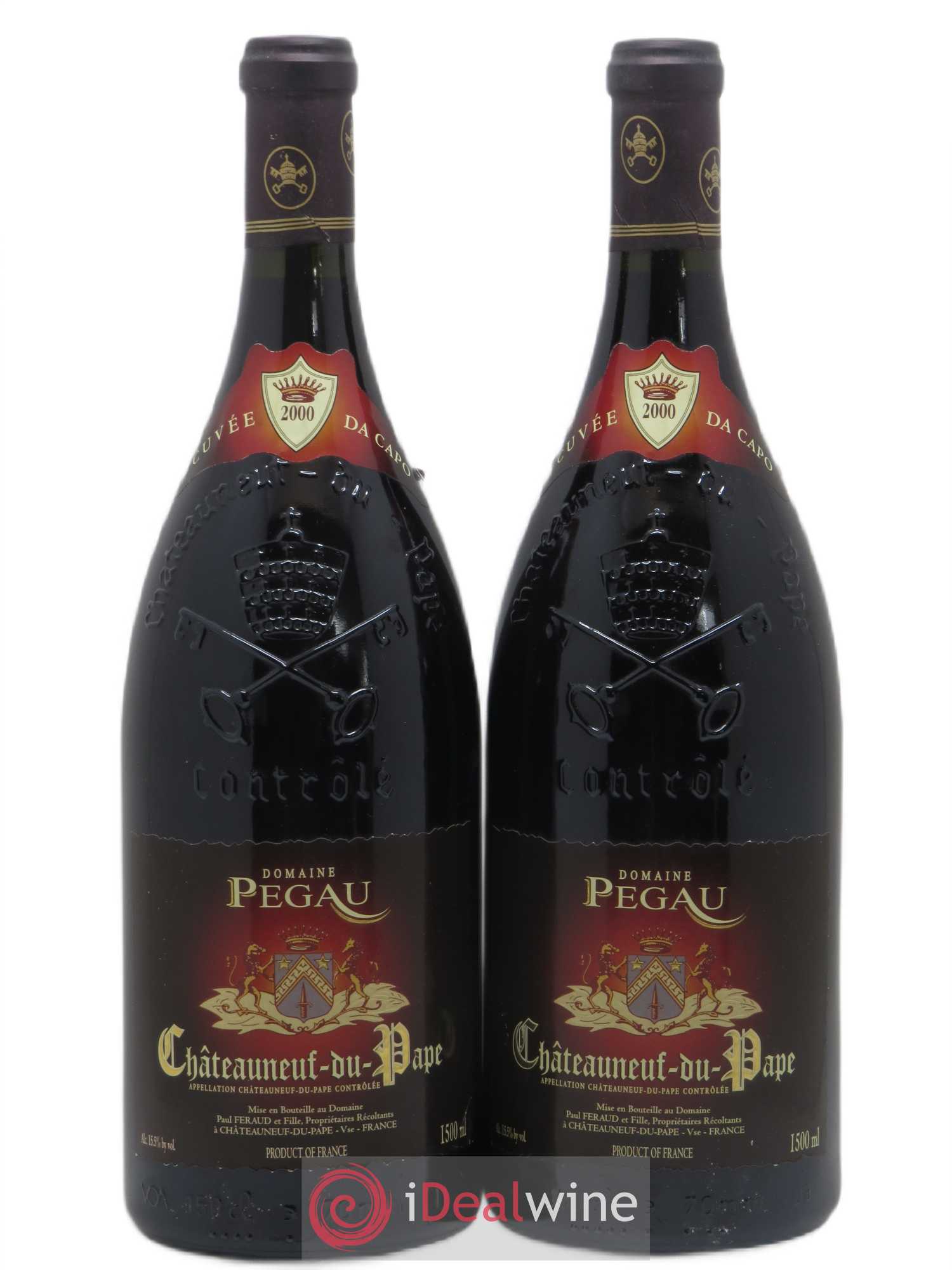 Châteauneuf-du-Pape Domaine du Pégau Cuvée Da Capo Paul et Laurence Féraud 2000 - Lot de 2 magnums - 0