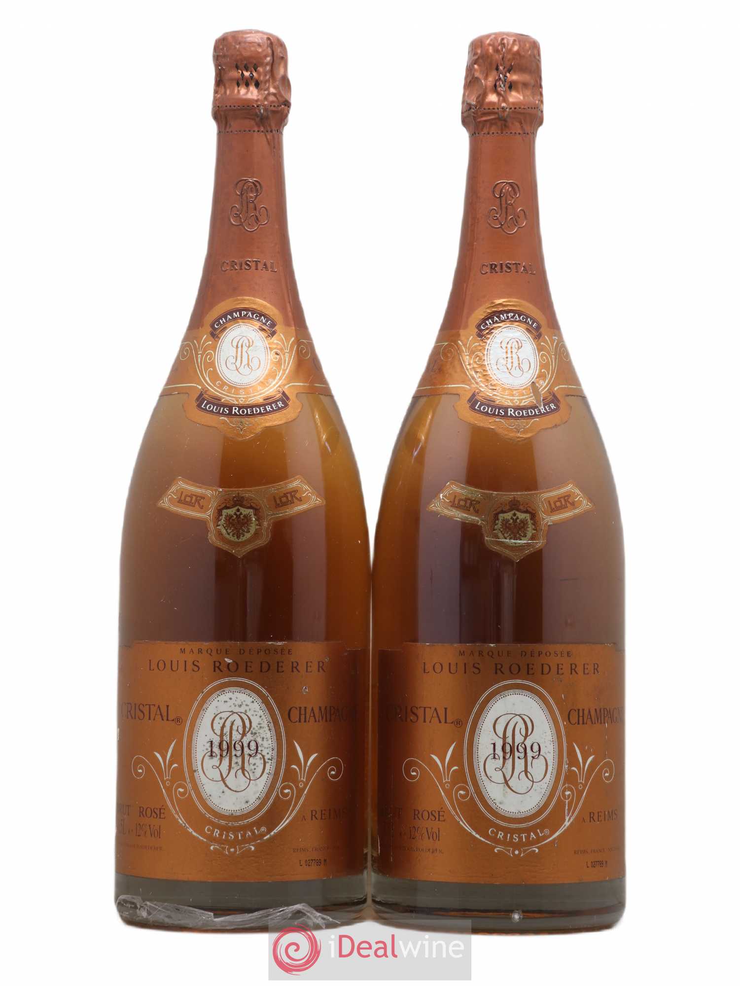 Cristal Louis Roederer Brut 1999 - Lot de 2 magnums - 0