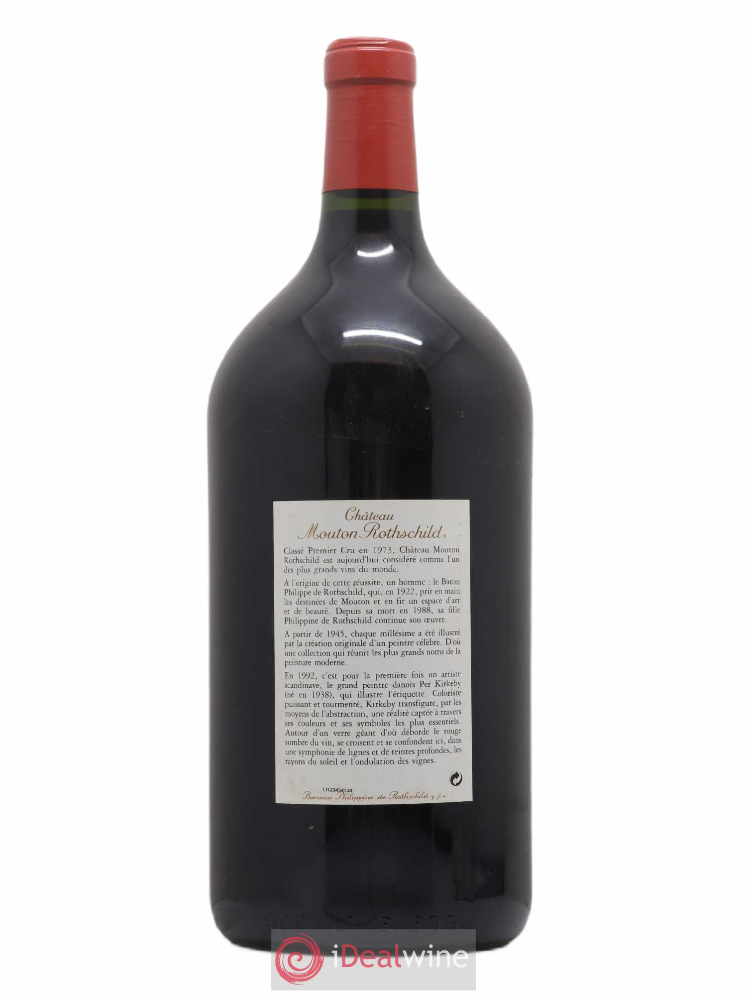 Château Mouton Rothschild 1er Grand Cru Classé 1992 - Lot de 1 double magnum - 1