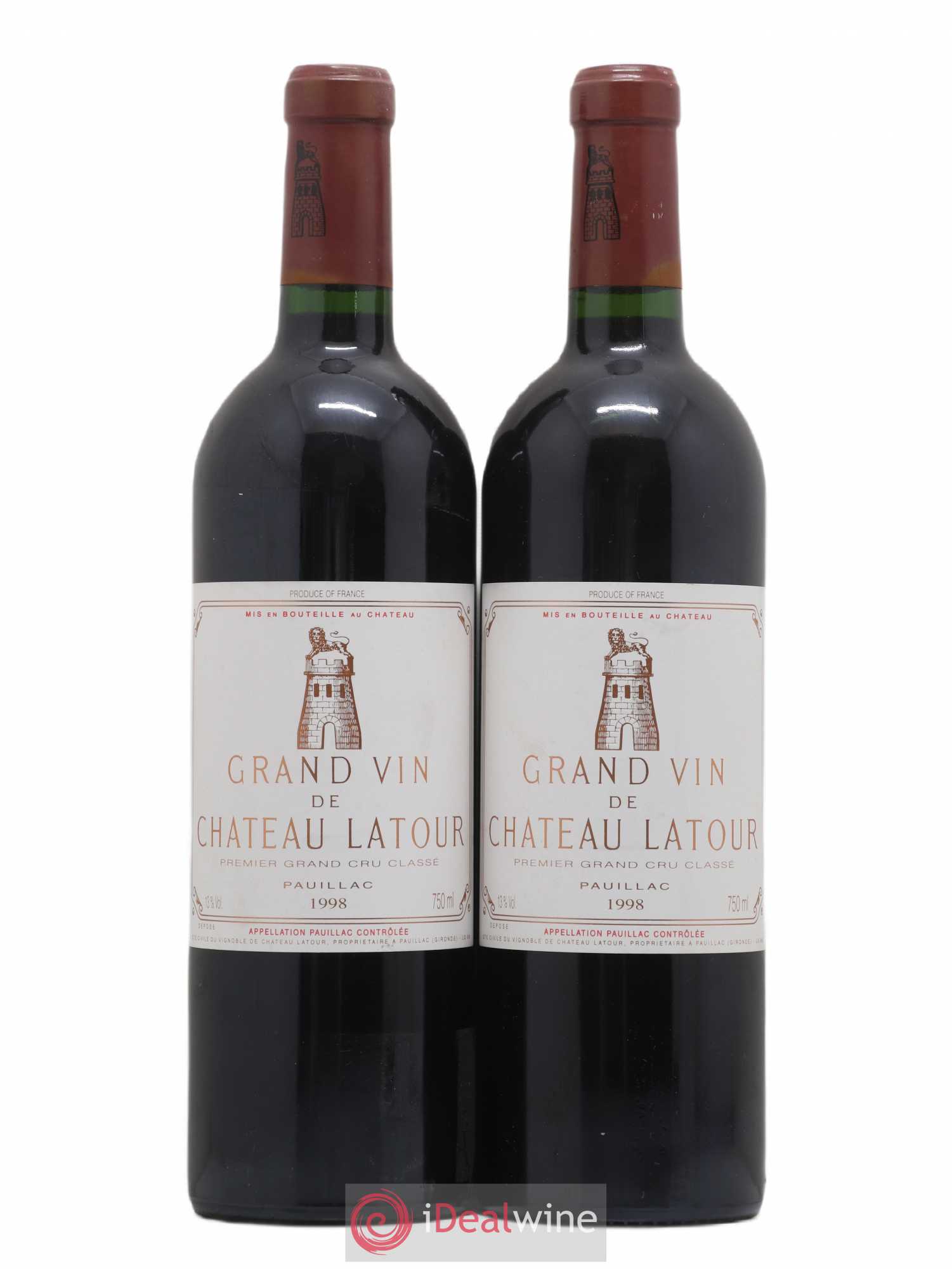 Château Latour 1er Grand Cru Classé 1998 - Lot de 2 bouteilles - 0