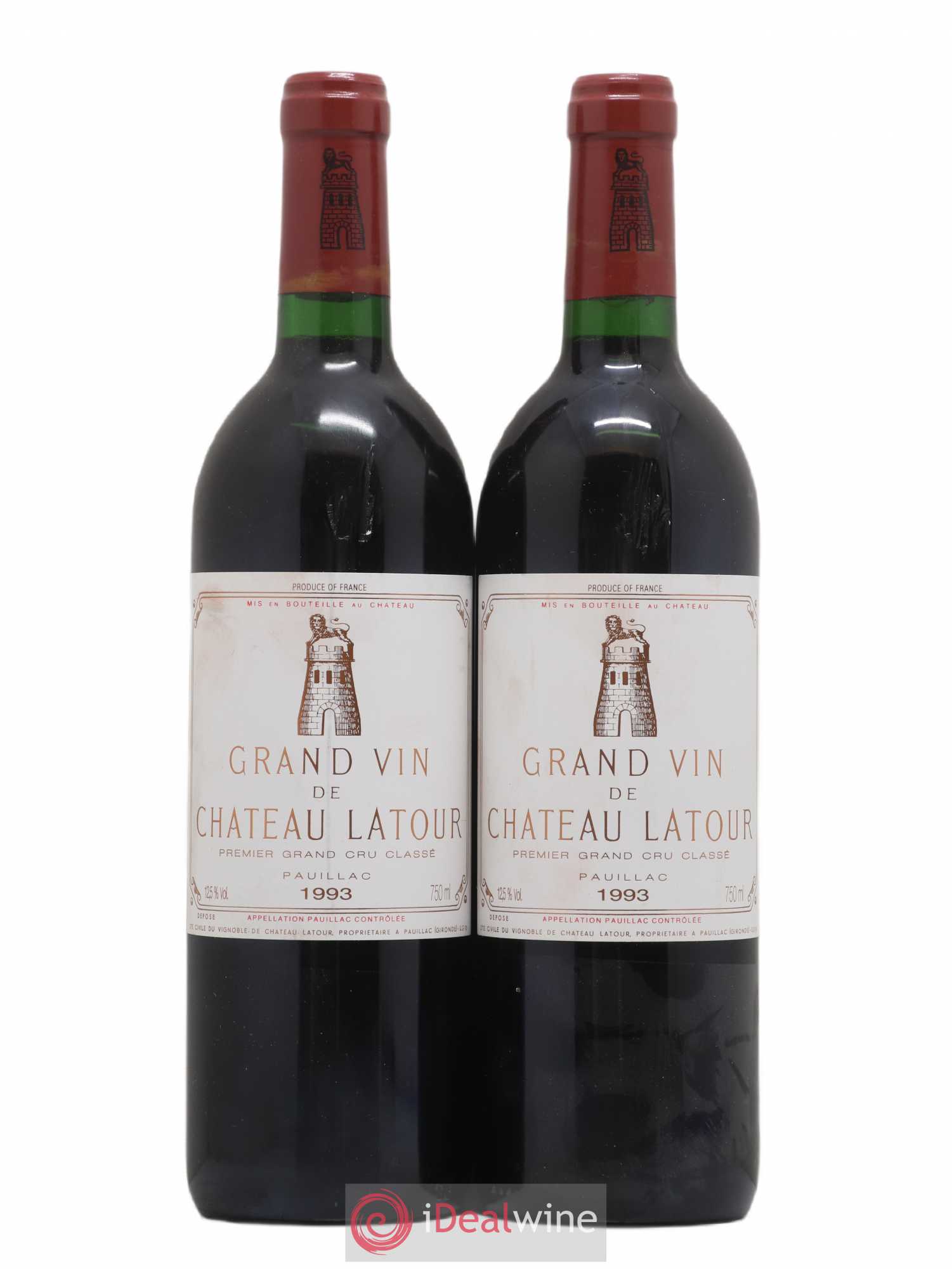 Château Latour 1er Grand Cru Classé 1993 - Lot de 2 bouteilles - 0