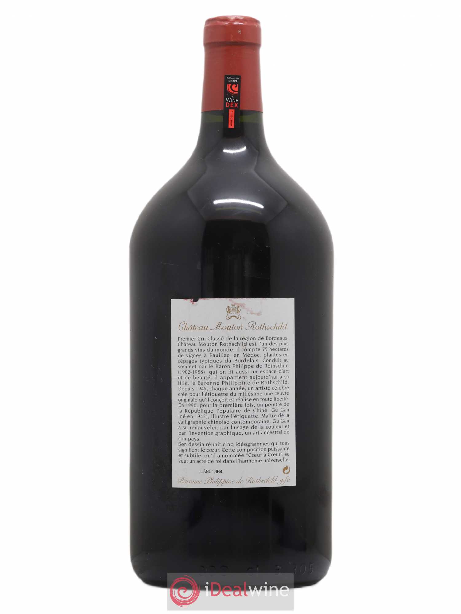 Château Mouton Rothschild 1er Grand Cru Classé 1996 - Lot de 1 double magnum - 1