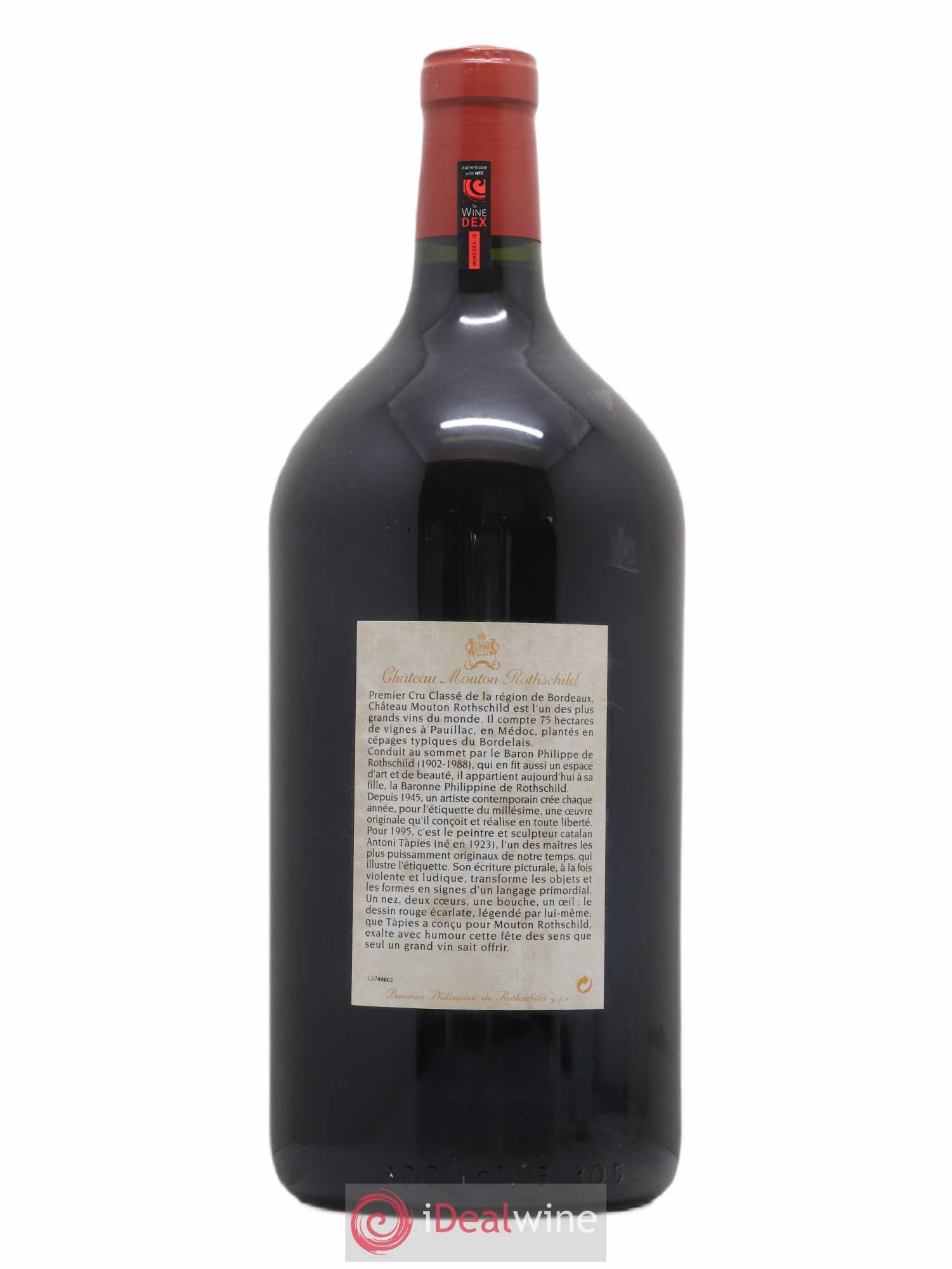 Château Mouton Rothschild 1er Grand Cru Classé 1995 - Lot de 1 double magnum - 1