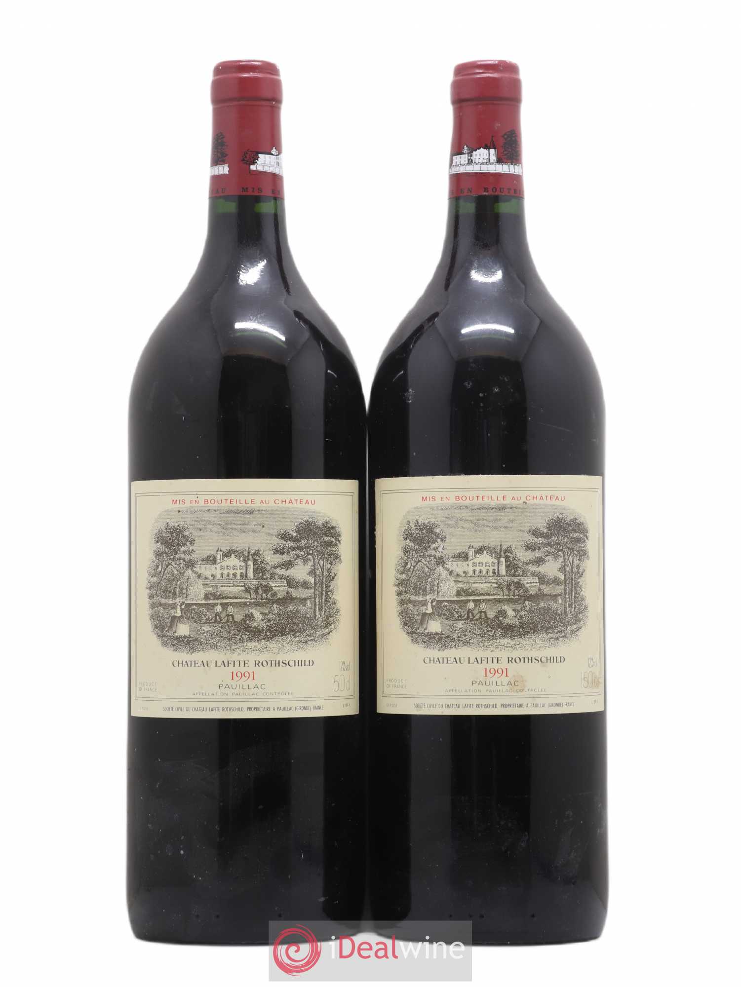Château Lafite Rothschild 1er Grand Cru Classé 1991 - Lot de 2 magnums - 0