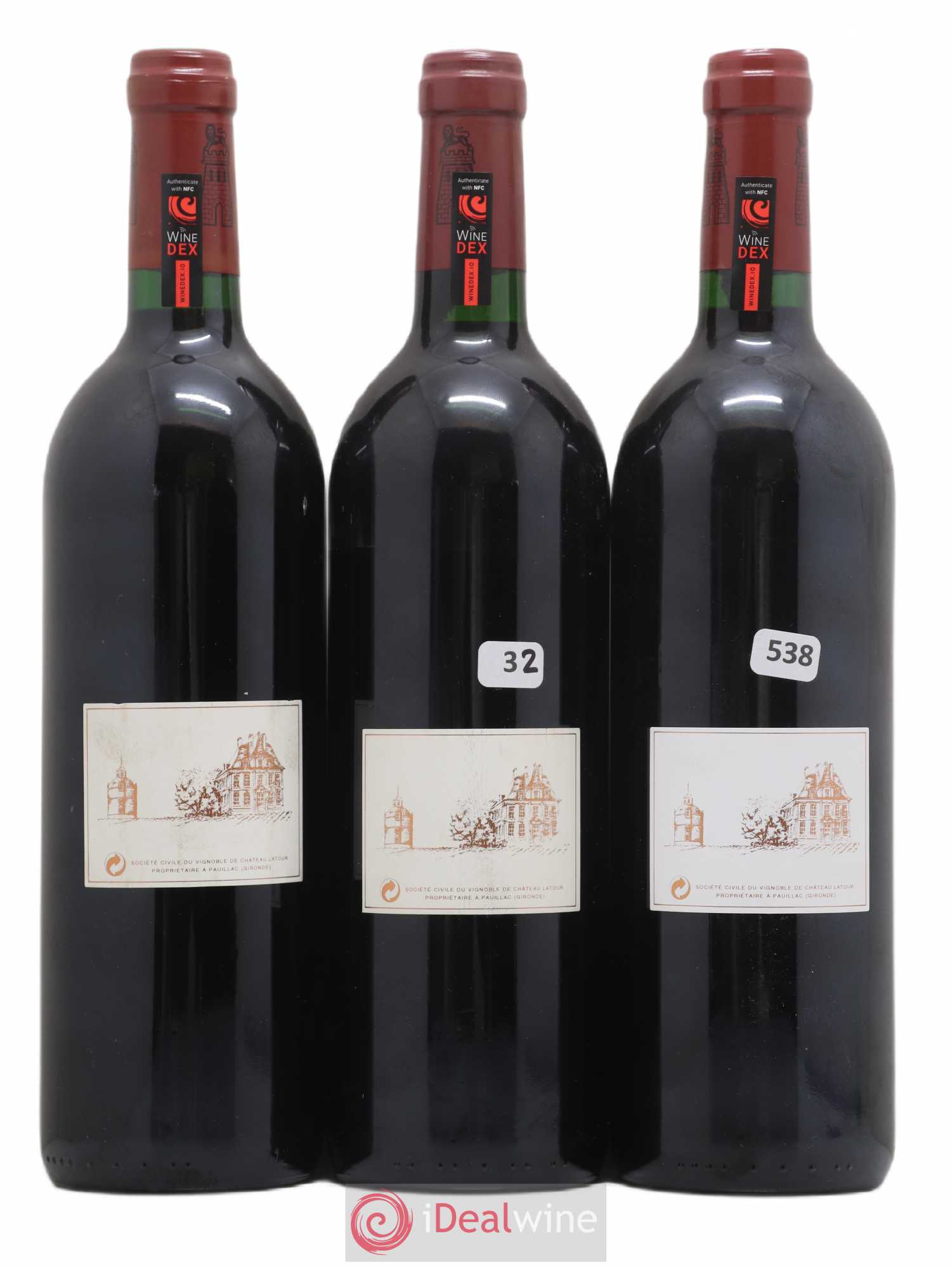 Château Latour 1er Grand Cru Classé 1996 - Lot de 3 bouteilles - 1