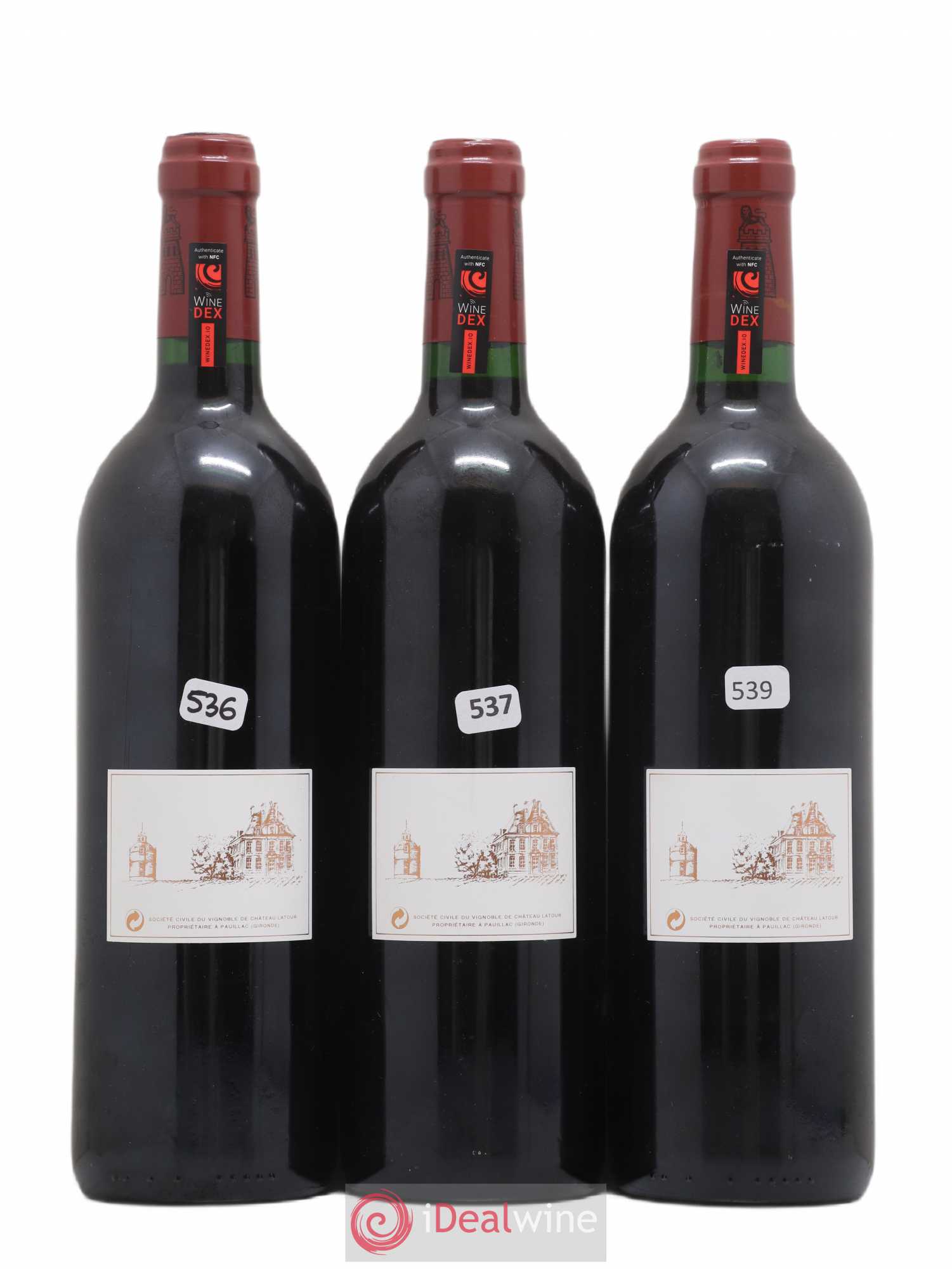 Château Latour 1er Grand Cru Classé 1996 - Lot de 3 bouteilles - 1