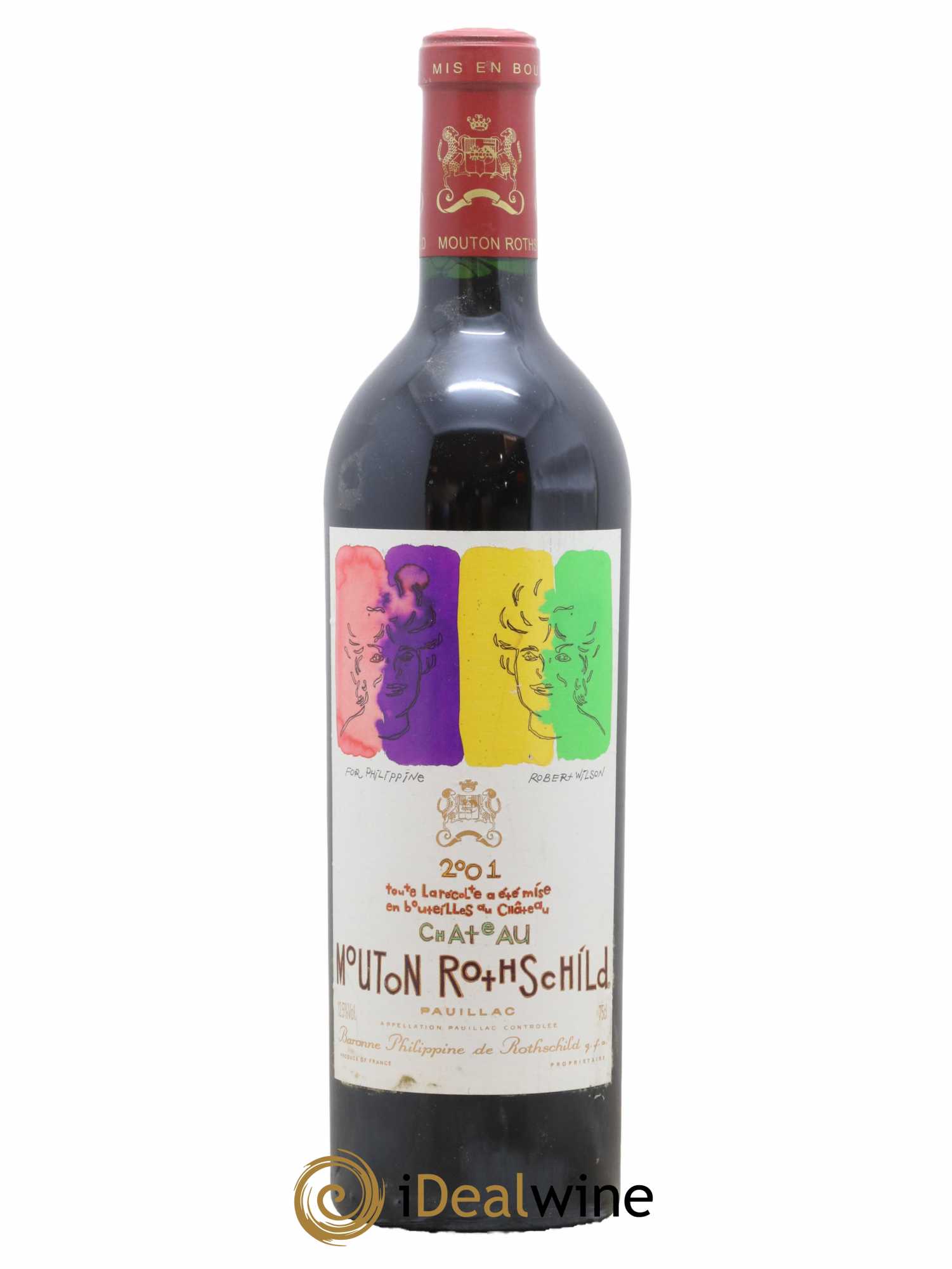 Château Mouton Rothschild 1er Grand Cru Classé 2001 - Lot de 1 bouteille - 0