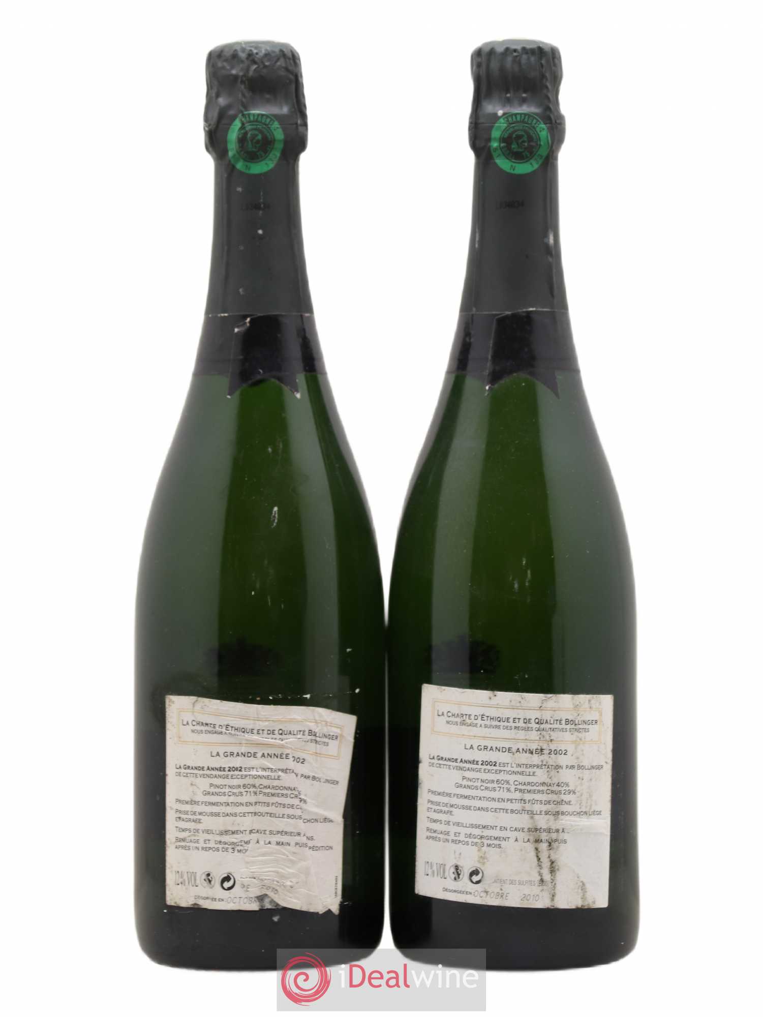 La Grande Année Brut Bollinger 2002 - Lot de 2 bouteilles - 1