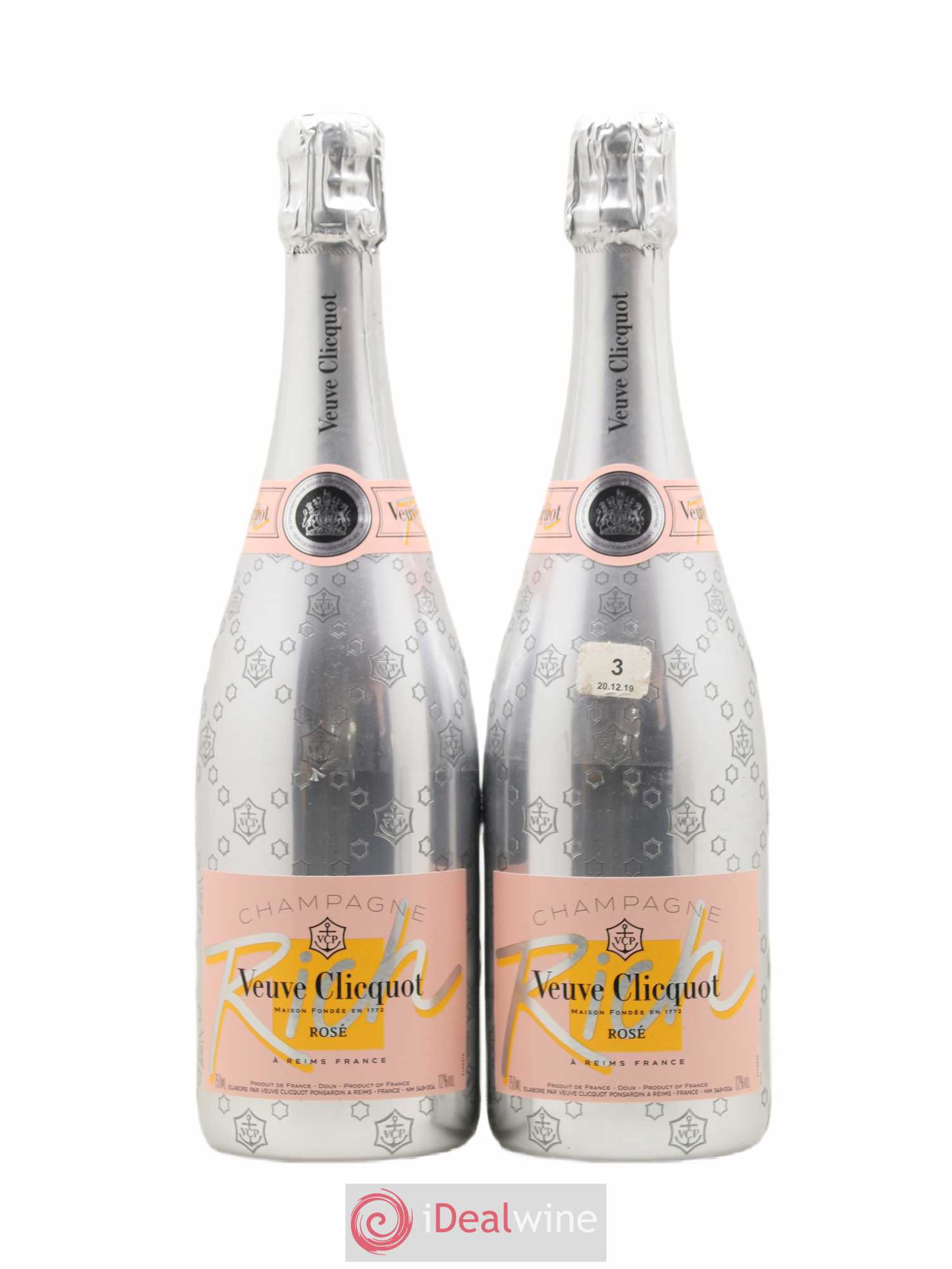 Champagne - Rich Veuve Clicquot - Posten von 2 Flaschen - 0