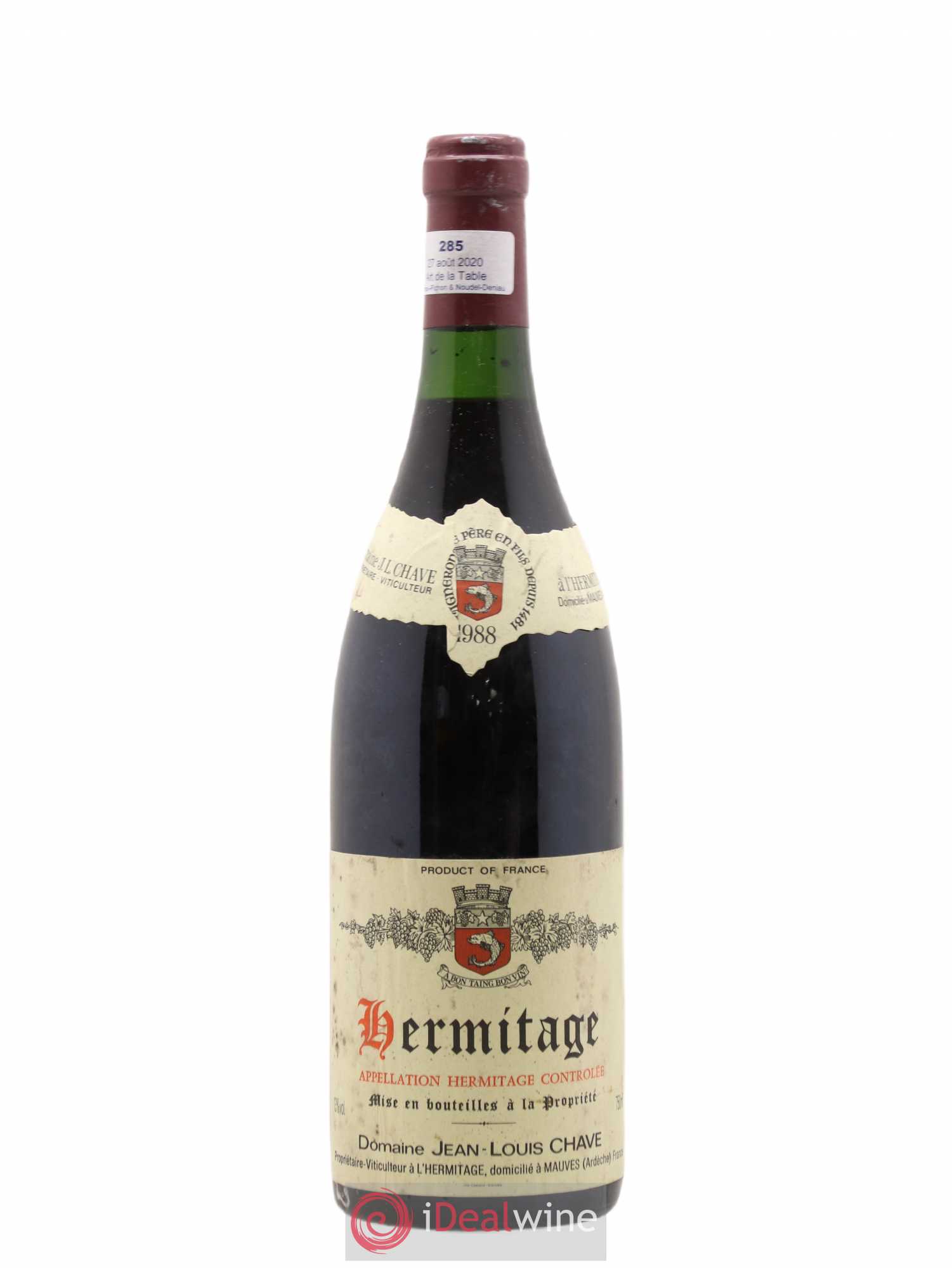 Hermitage Jean-Louis Chave 1988 - Lot de 1 bouteille - 0