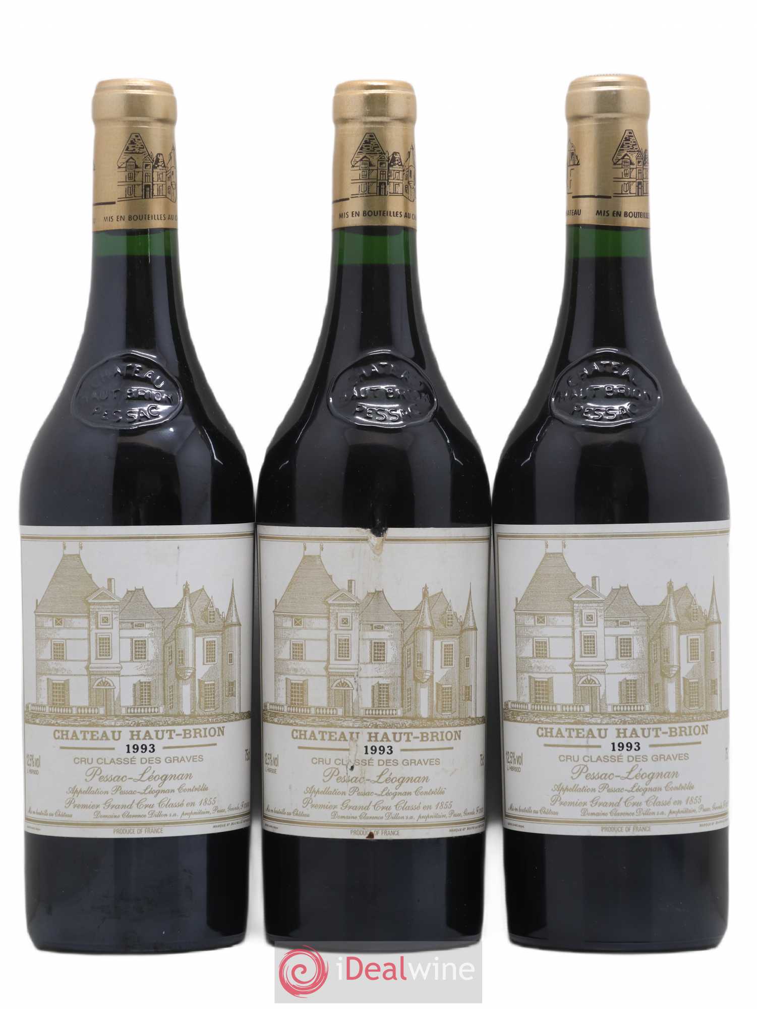 Château Haut Brion 1er Grand Cru Classé 1993 - Lot de 3 bouteilles - 0