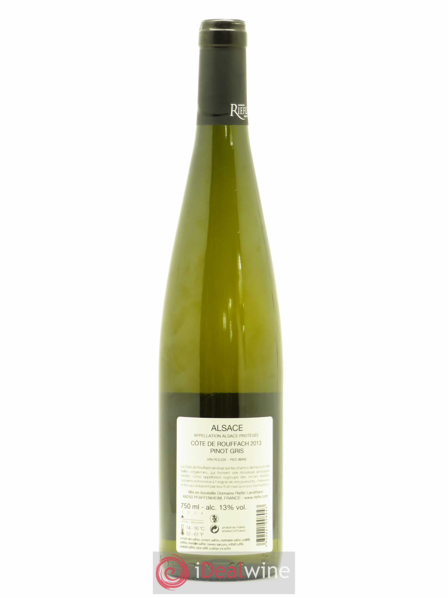 Pinot Gris Cote de Rouffach Domaine Rieflé (sans prix de réserve) 2013 - Posten von 1 Flasche - 1