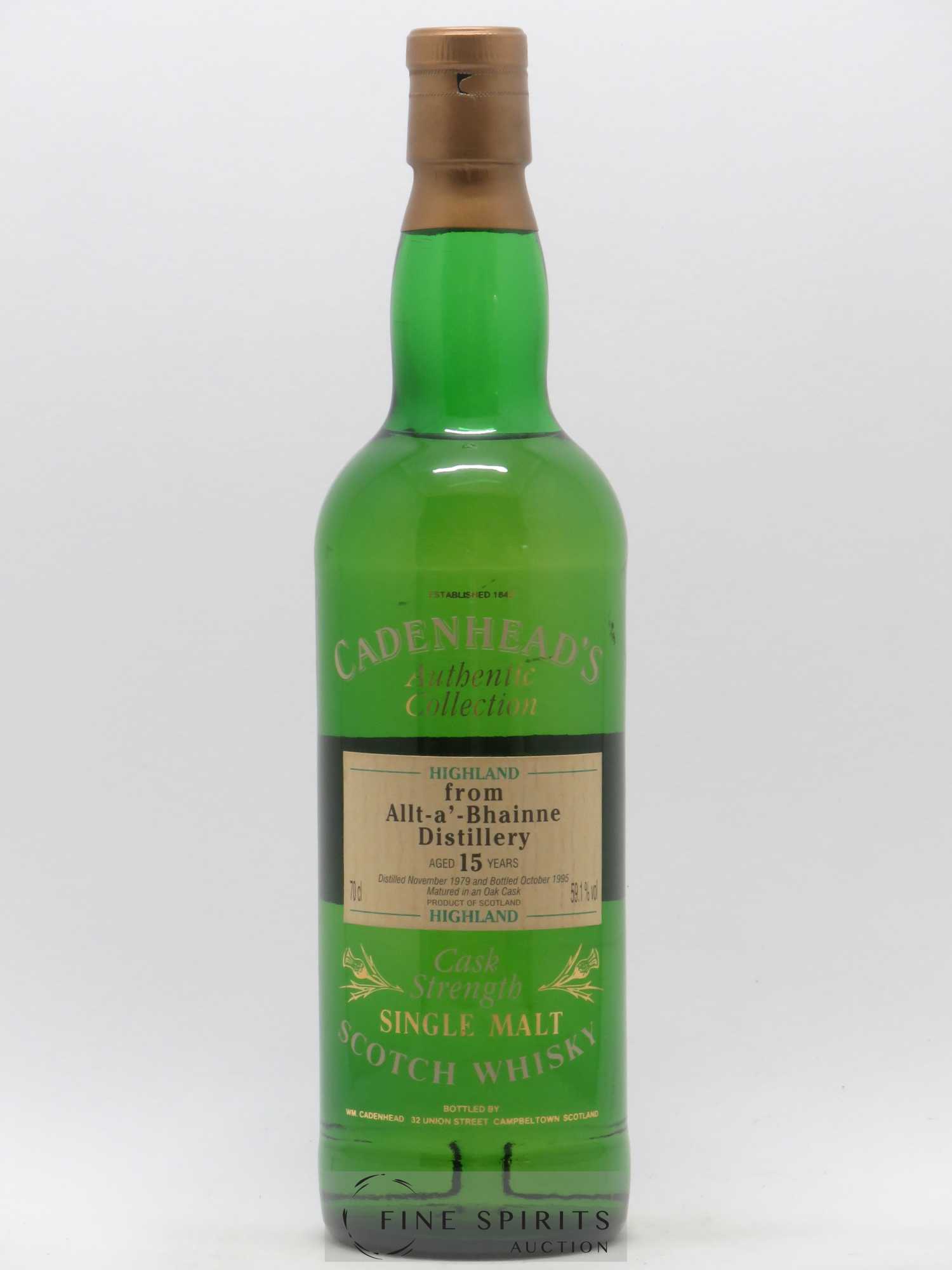 Allt-a-Bhainne 15 years 1979 Cadenhead's Cask Strength - bottled 1995 Authentic Collection - Lot de 1 bouteille - 1