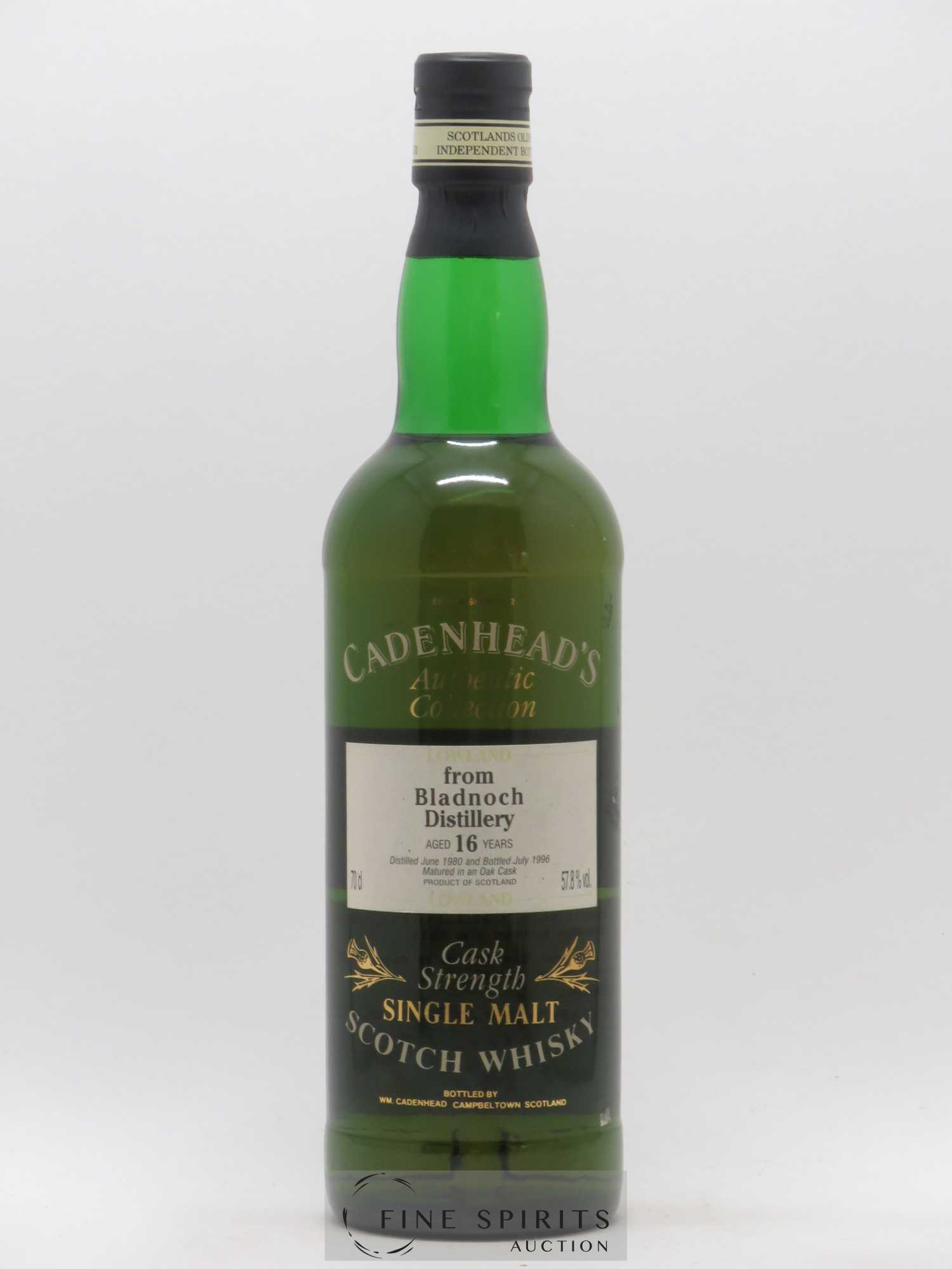 Bladnoch 16 years 1980 Cadenhead's Cask Strength - bottled 1996 Authentic Collection - Lot de 1 bouteille - 1