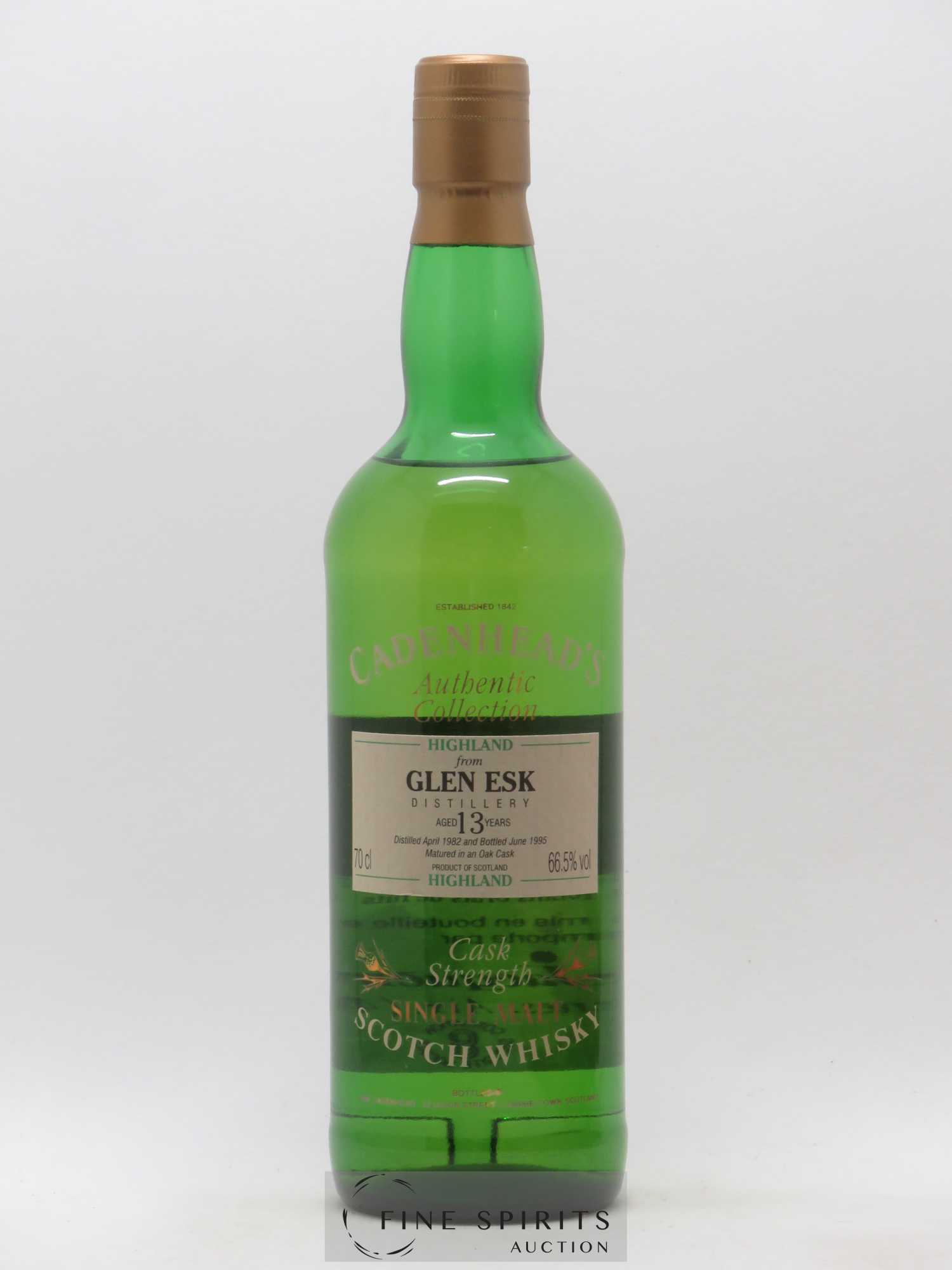 Glen Esk 13 years 1982 Cadenhead's Cask Strength - bottled 1995 Authentic Collection - Lot de 1 bouteille - 1