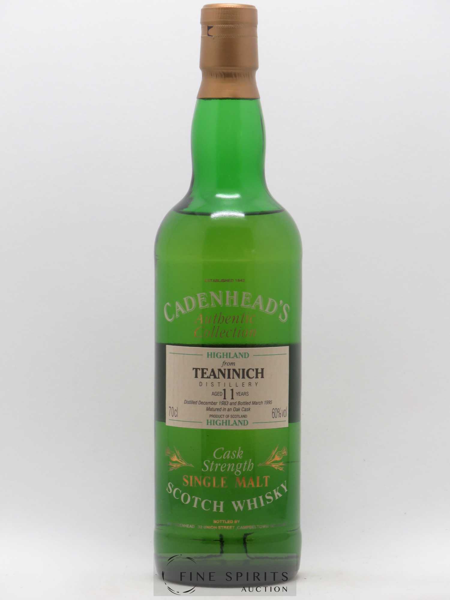 Teaninich 11 years 1983 Cadenhead's Cask Strength - bottled 1995 Authentic Collection - Lot de 1 bouteille - 1