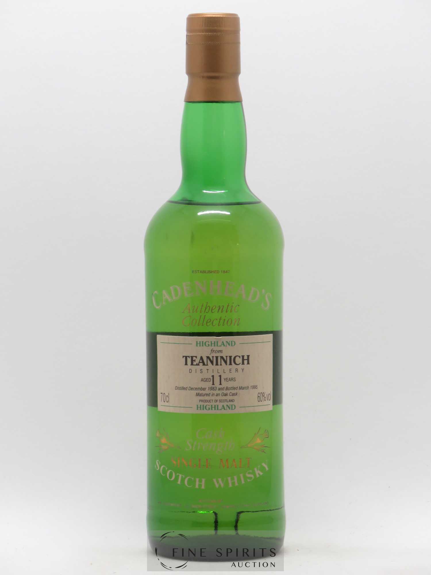 Teaninich 11 years 1983 Cadenhead's Cask Strength - bottled 1995 Authentic Collection - Lot de 1 bouteille - 1