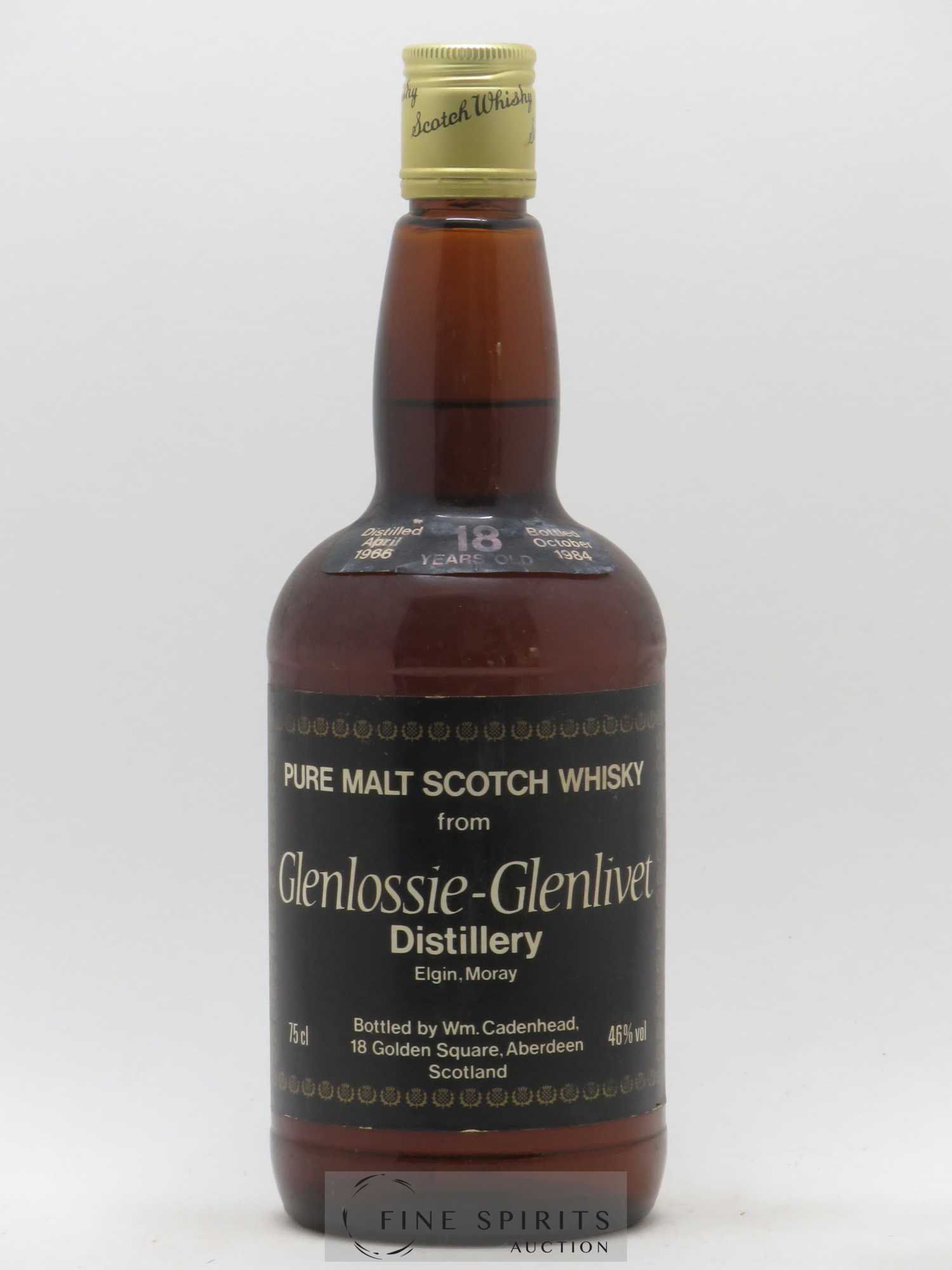 Glenlossie-Glenlivet 18 years 1966 Cadenhead's bottled 1984 - Lot de 1 bouteille - 1