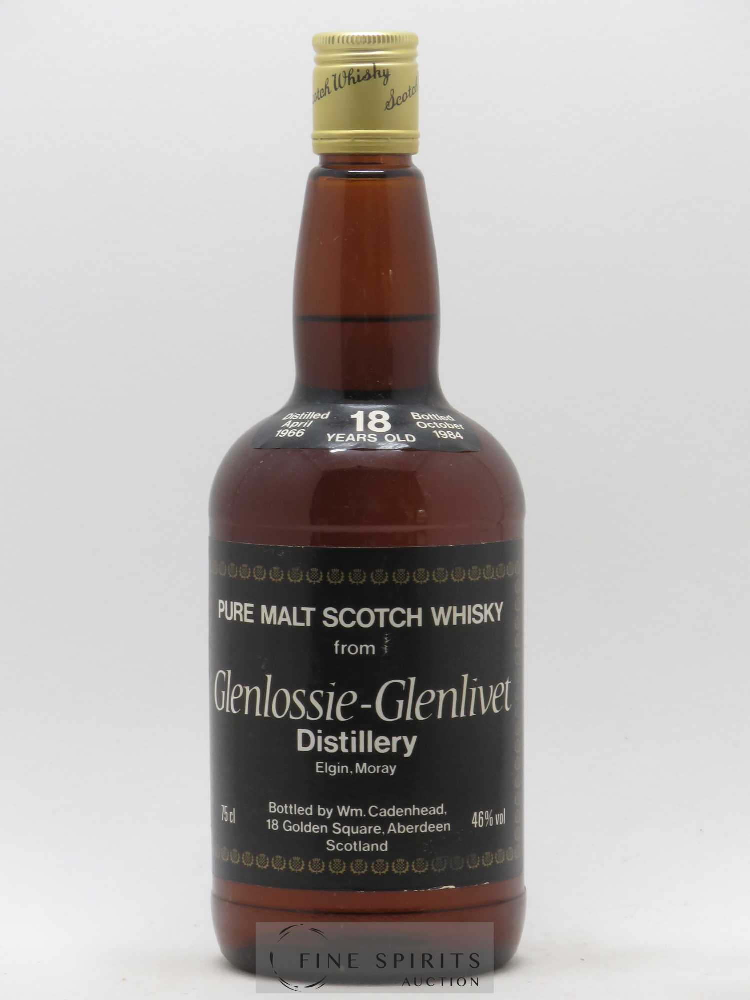 Glenlossie-Glenlivet 18 years 1966 Cadenhead's bottled 1984 - Lot de 1 bouteille - 1