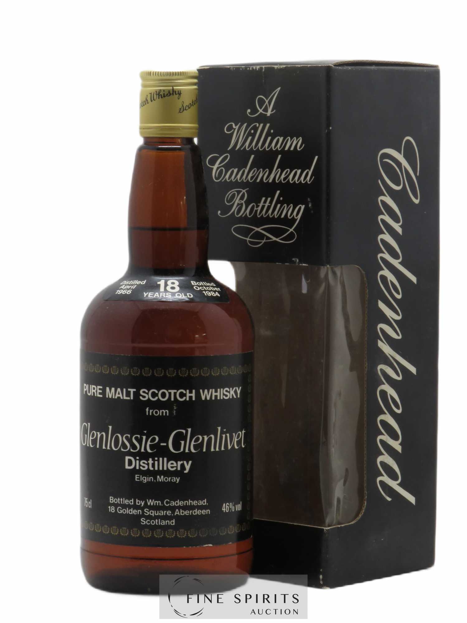 Glenlossie-Glenlivet 18 years 1966 Cadenhead's bottled 1984 - Lot de 1 bouteille - 0