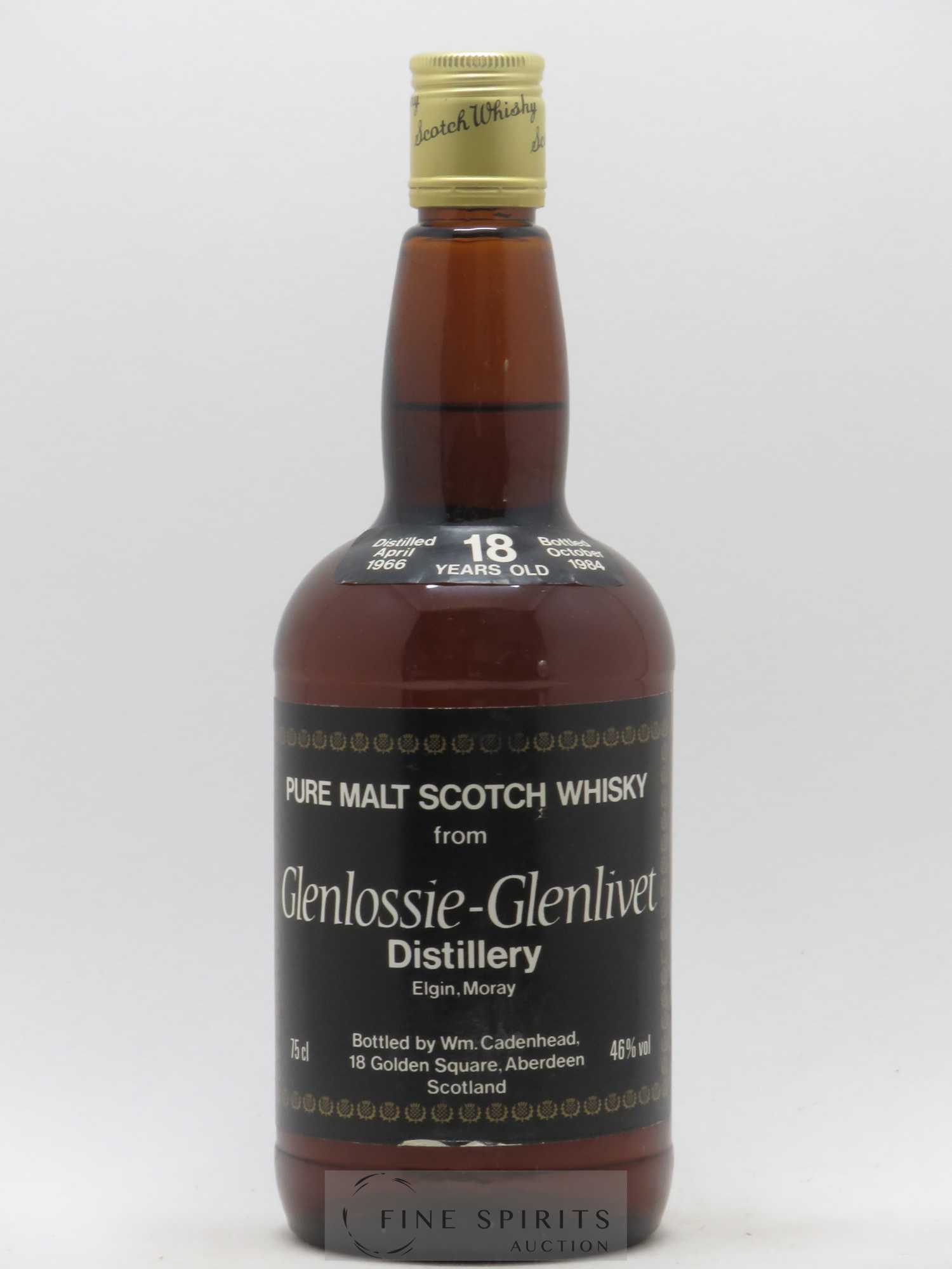 Glenlossie-Glenlivet 18 years 1966 Cadenhead's bottled 1984 - Lot de 1 bouteille - 1